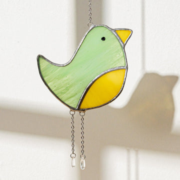 Bird Suncatcher Stained Glass, Artistic glass suncatcher and F15