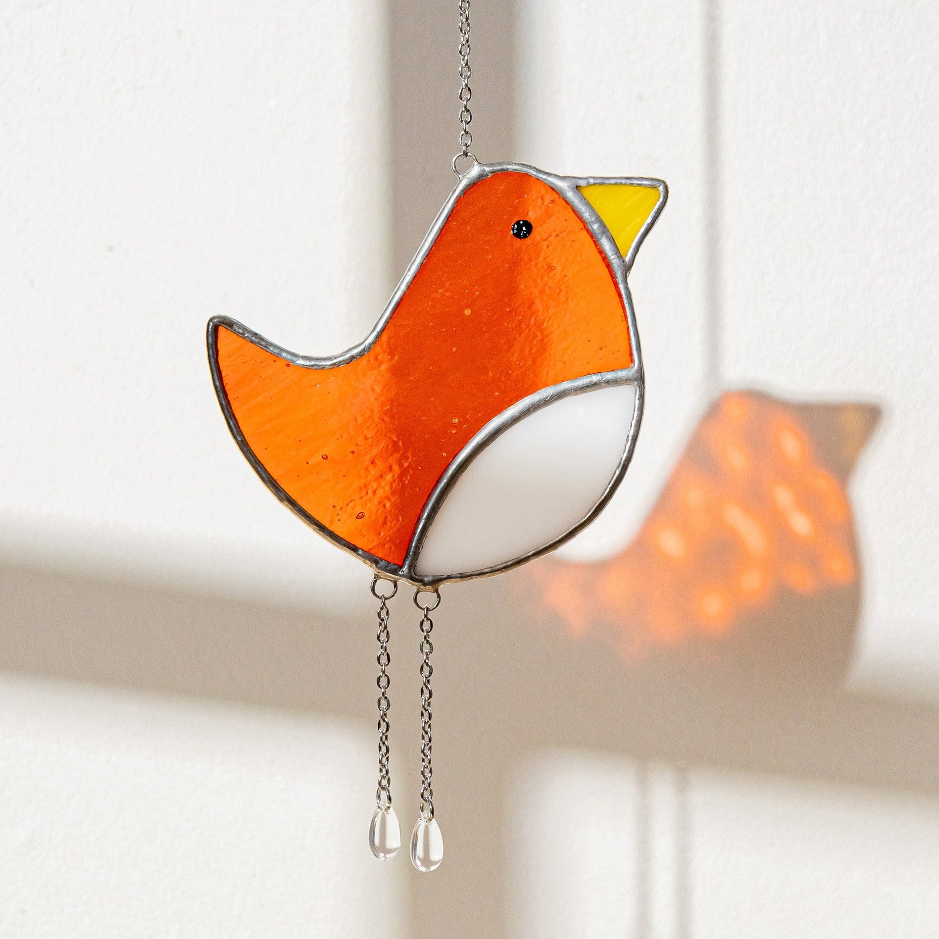 Bird Suncatcher Stained Glass for Window decorations, art F15