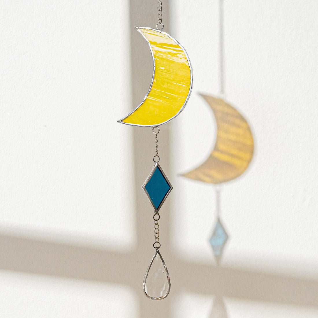 Moon Stained Glass Suncatcher for Stained glass window F38