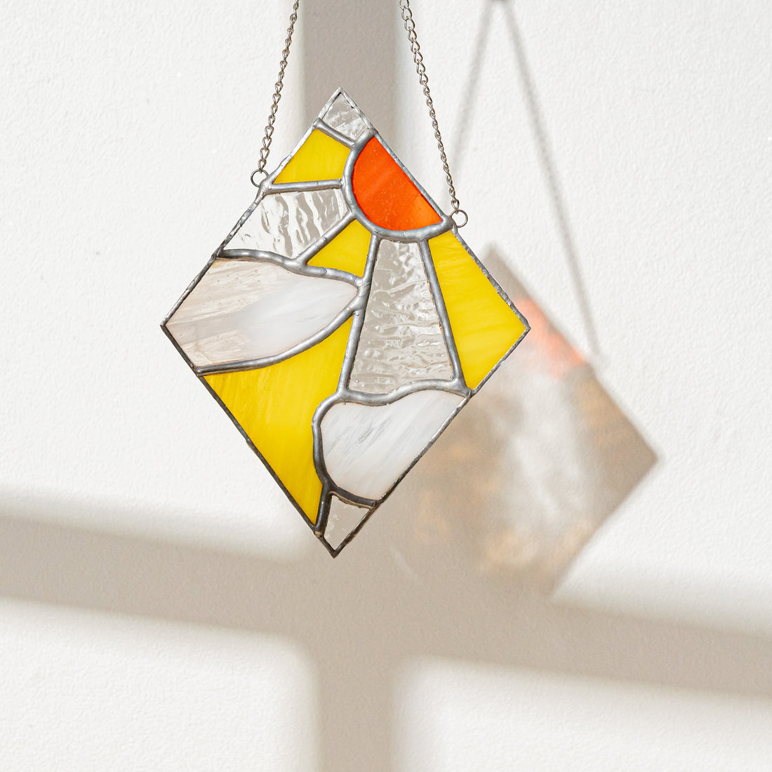Stained Glass Sun Moon Suncatcher decor and Window Stained Glass F36