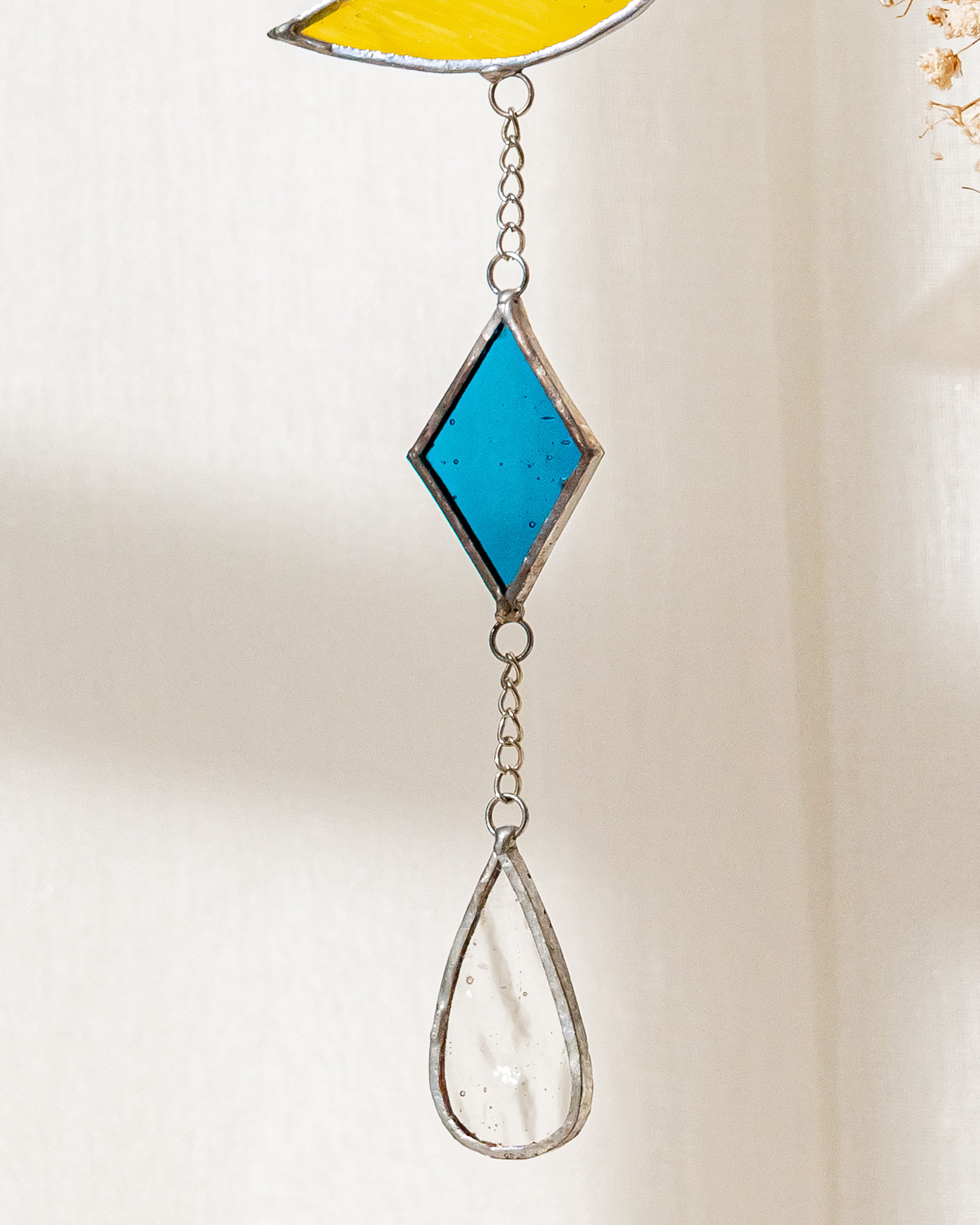 Moon Stained Glass Suncatcher for Stained glass window F38