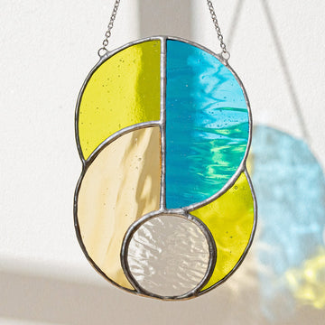 Stained Glass Abstract Suncatcher and Modern Suncatcher Decor F85