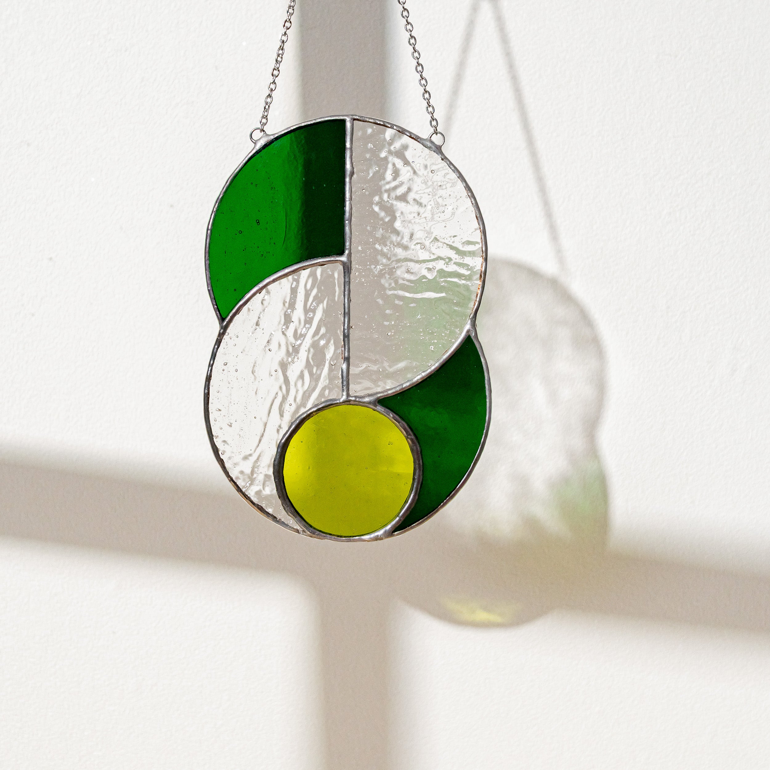 Stained Glass Abstract Suncatcher for Boho Home Decor F85