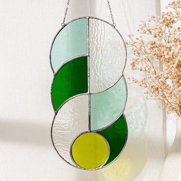 Stained Glass Abstract Suncatcher and Modern Suncatcher Decor F84