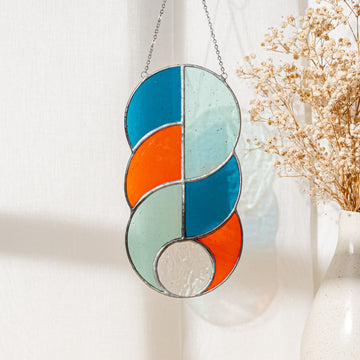 Suncatcher Stained Glass Wall Hanging For Colorful Home Decoration