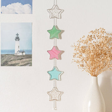 Star Stained Glass Garland decor and Wall Hanging Q10