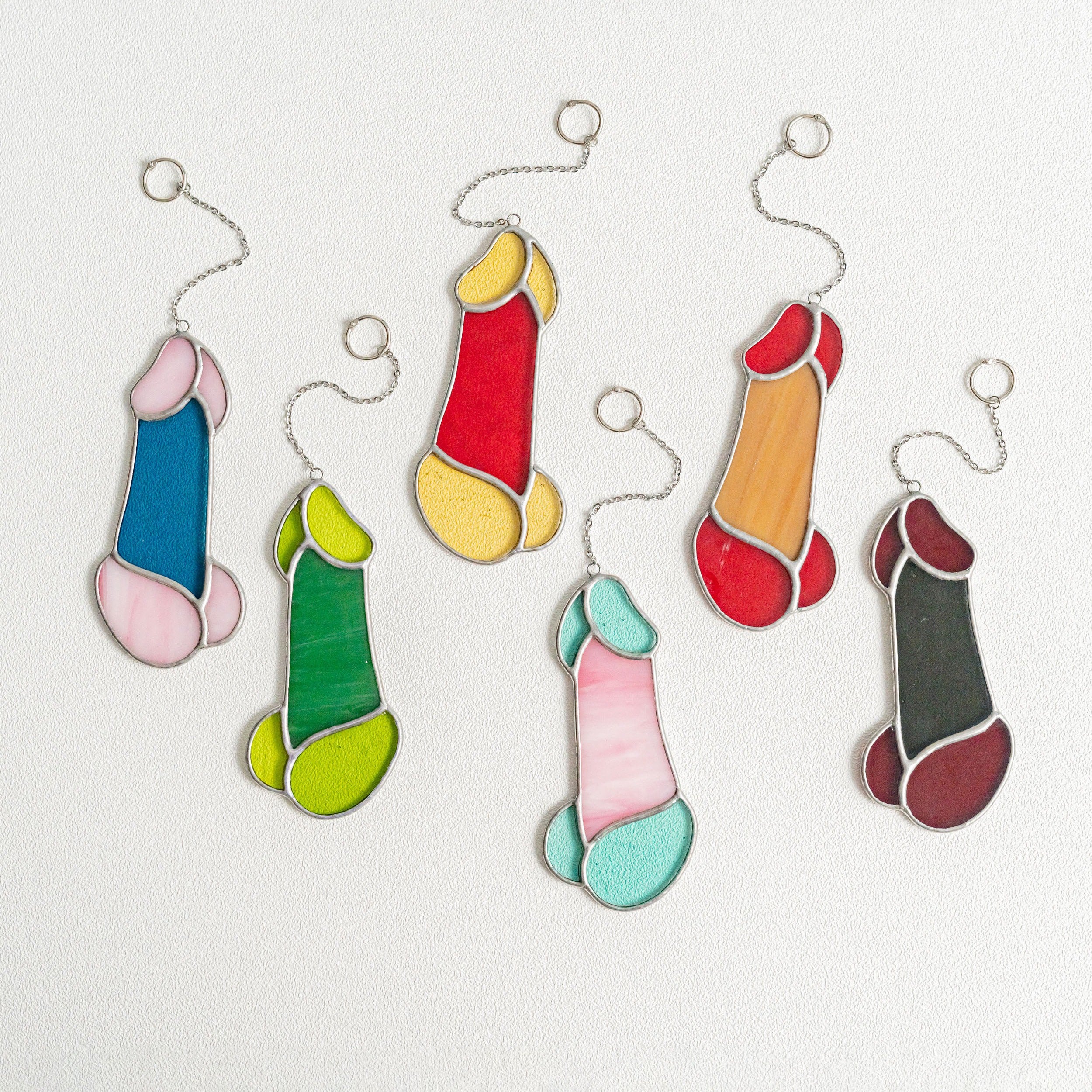 Quirky Stained Glass Penis Art for a Fun Twist