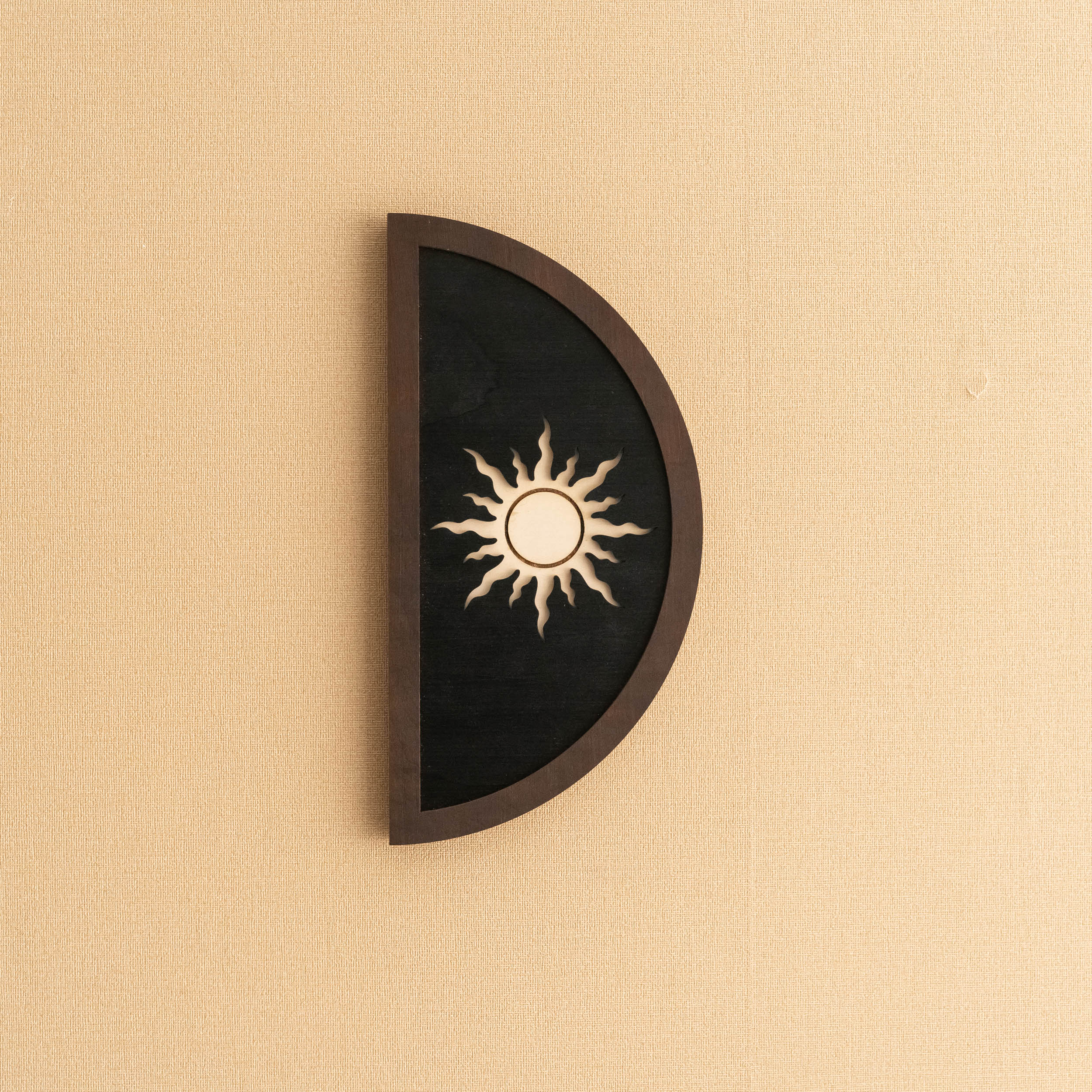 Wooden Sun Moon Wall Art, Modern wall decor and art Y57