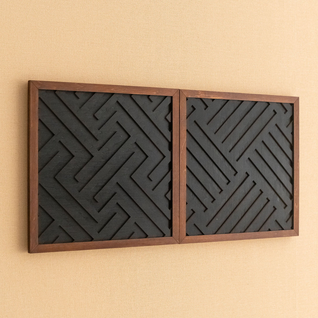 Wooden Geometric Wall Art Panel, Modern wall decor and art Y73
