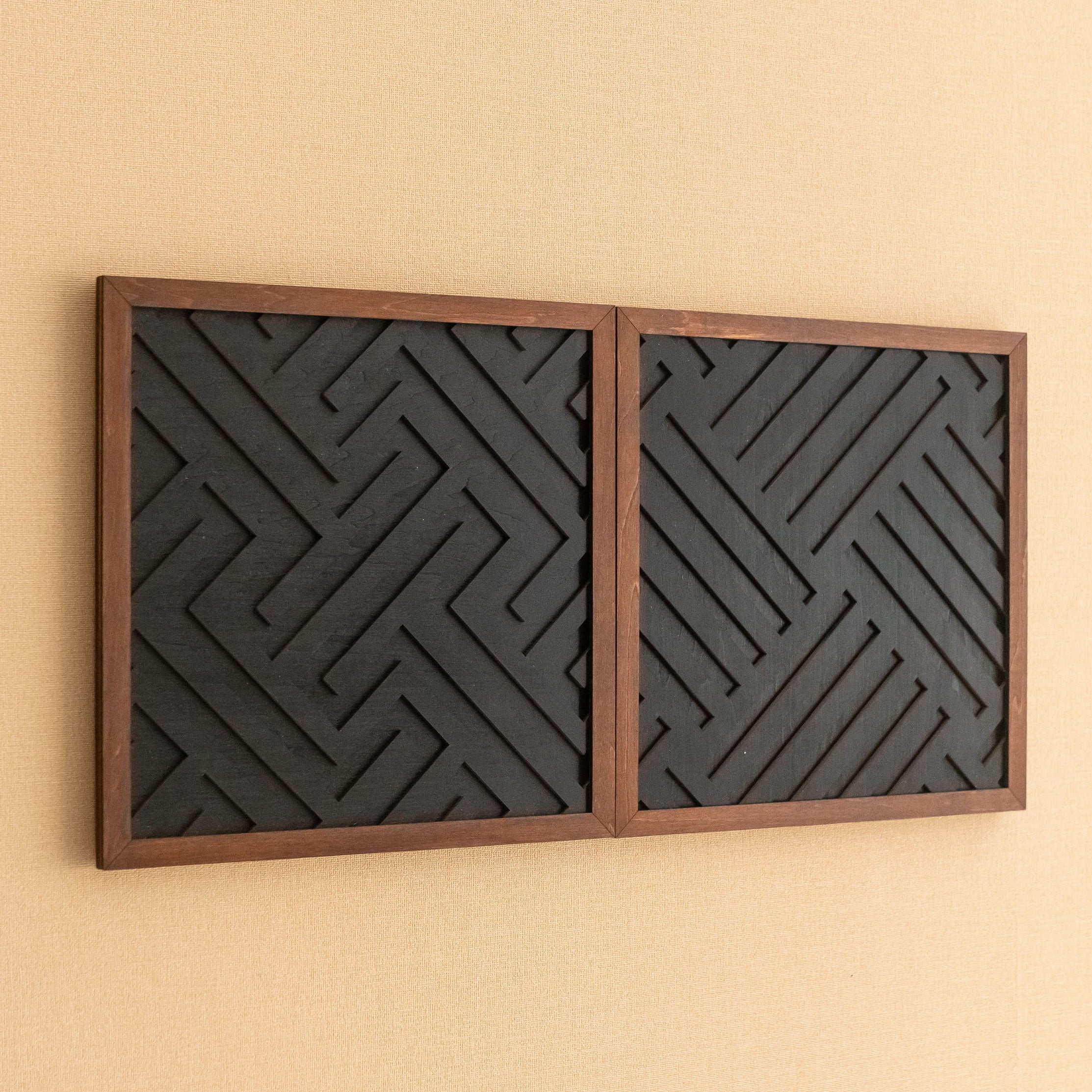 Wooden Geometric Wall Art Panel, Modern wall decor and art Y73