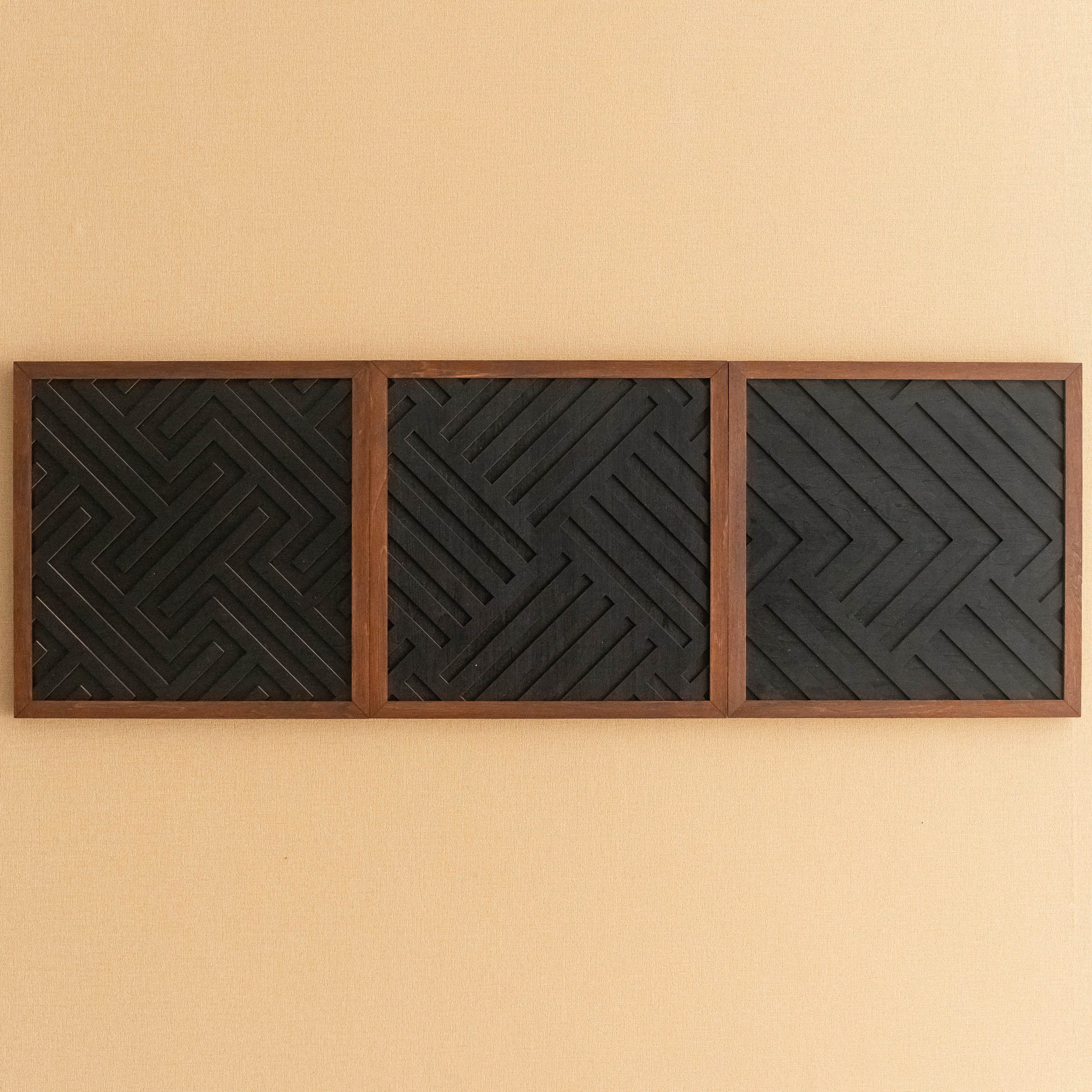 Wooden Geometric Wall Art Panel, Minimalist wood art and decor Y73