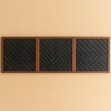 Wooden Geometric Wall Art Panel, Minimalist wood art and decor Y73