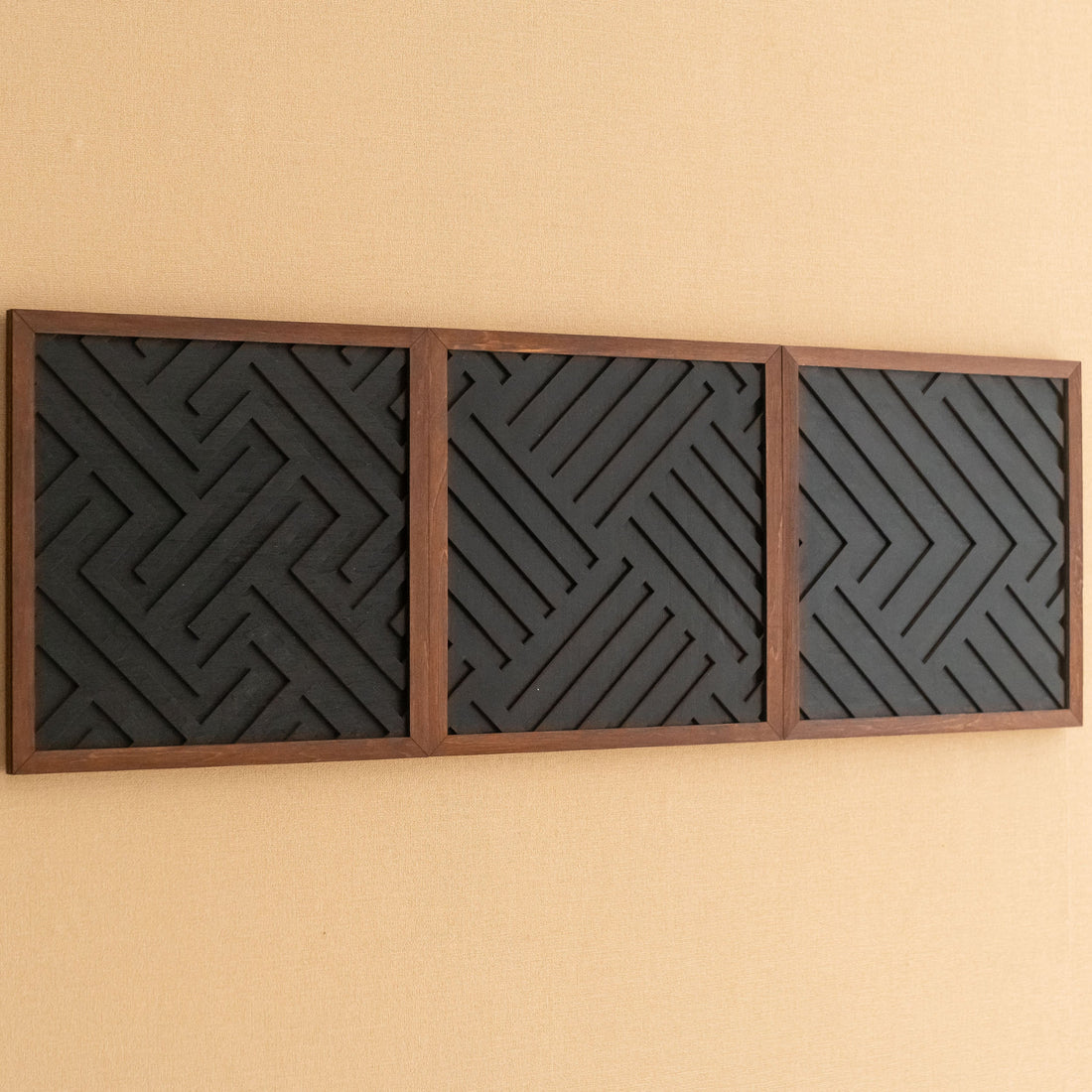Wooden Geometric Wall Art Panel, Minimalist wood art and decor Y73