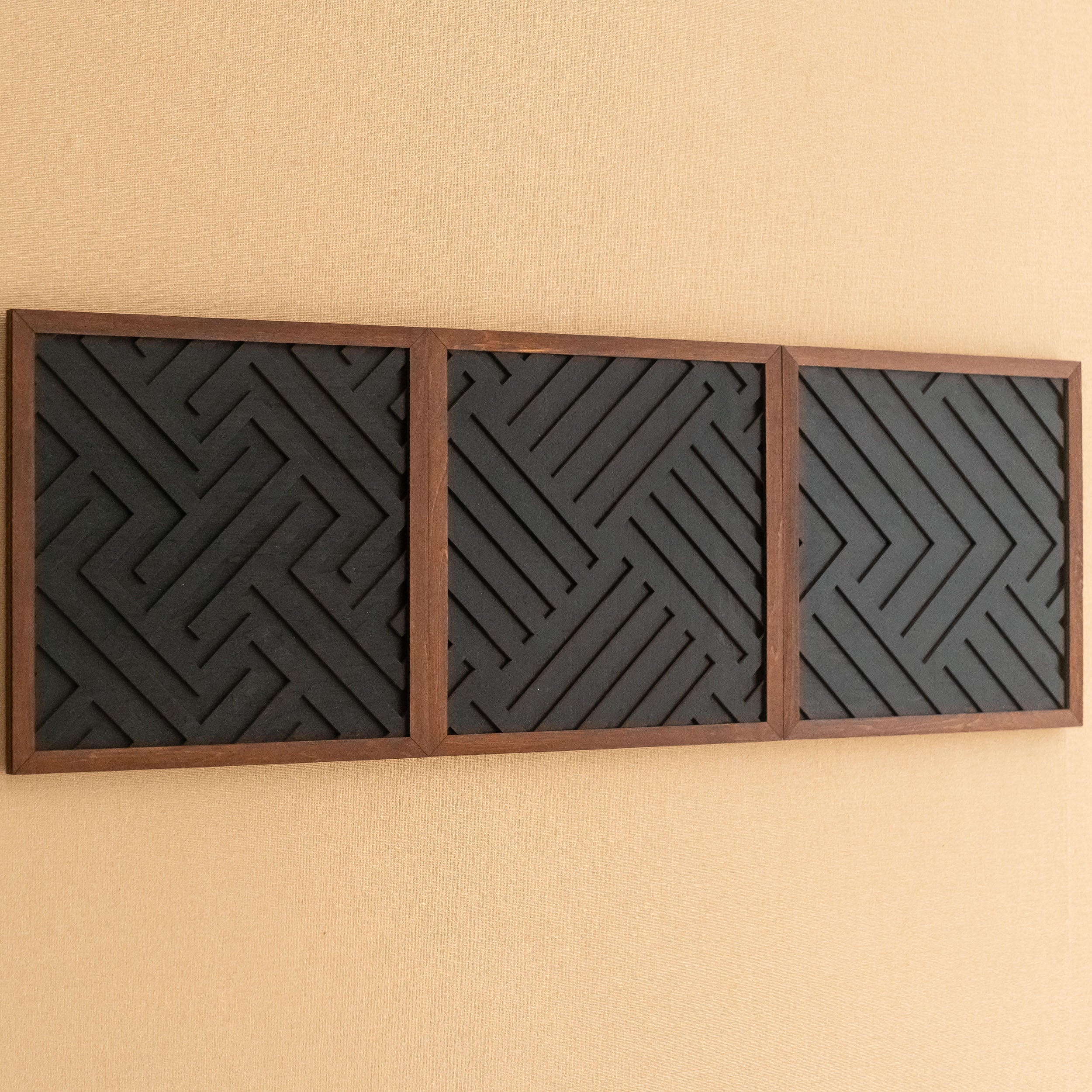Wooden Geometric Wall Art Panel, Minimalist wood art and decor Y73