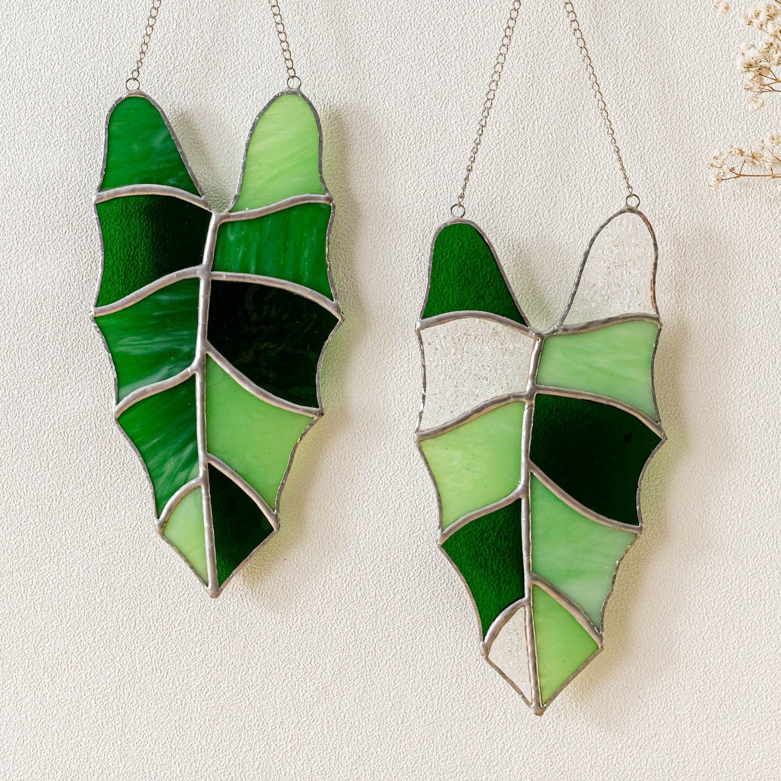 Leaf Stained Glass for Decorative glass windows, art F37