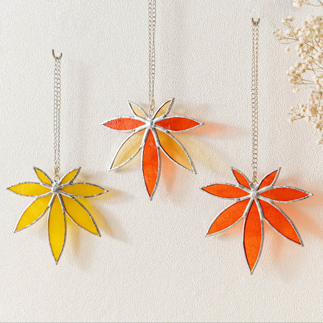 Leaf Stained Glass for Home Decor F05