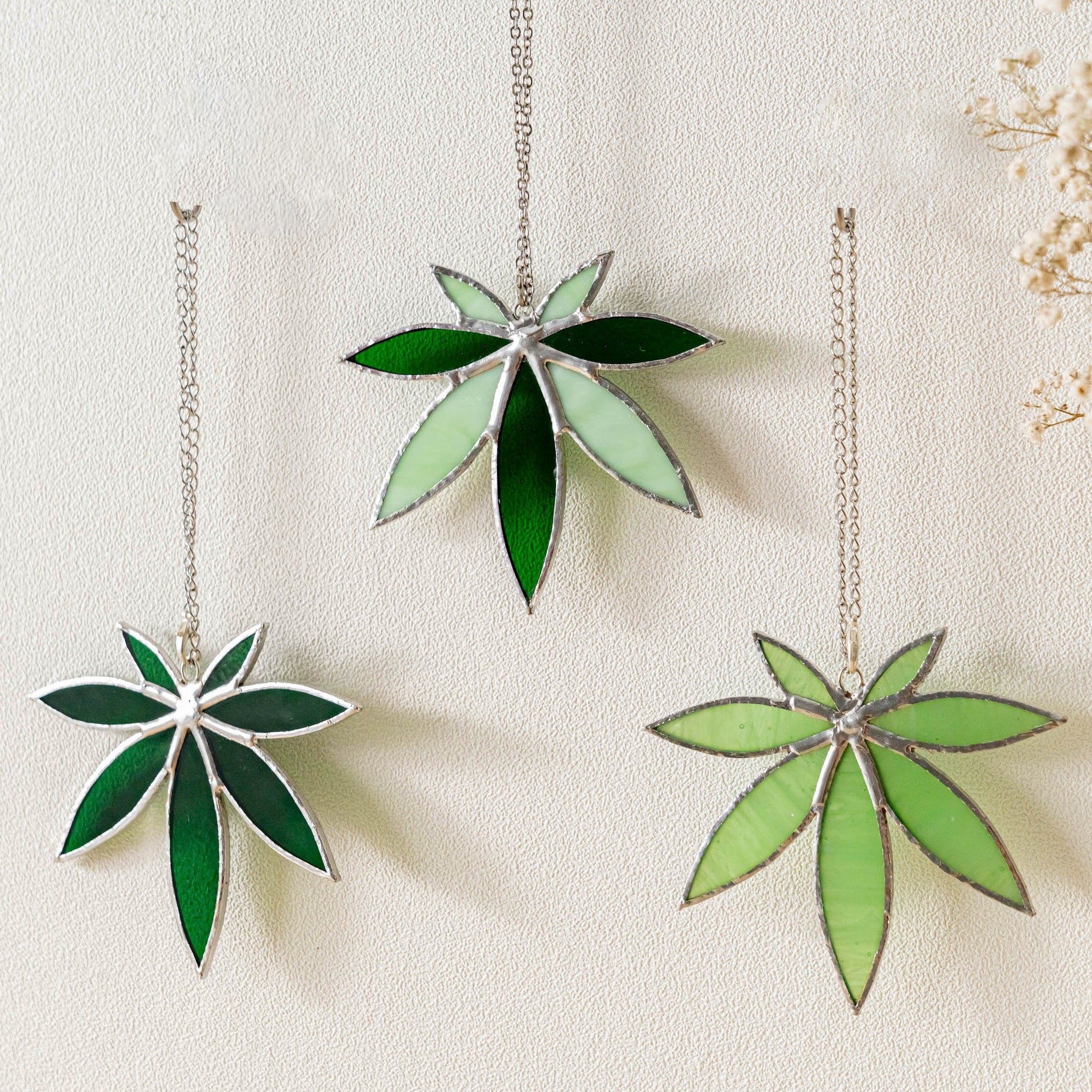 Leaf Stained Glass decor and Wall Hanging F05