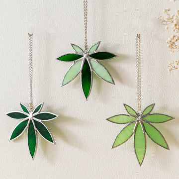 Leaf Stained Glass for Home Decor F05