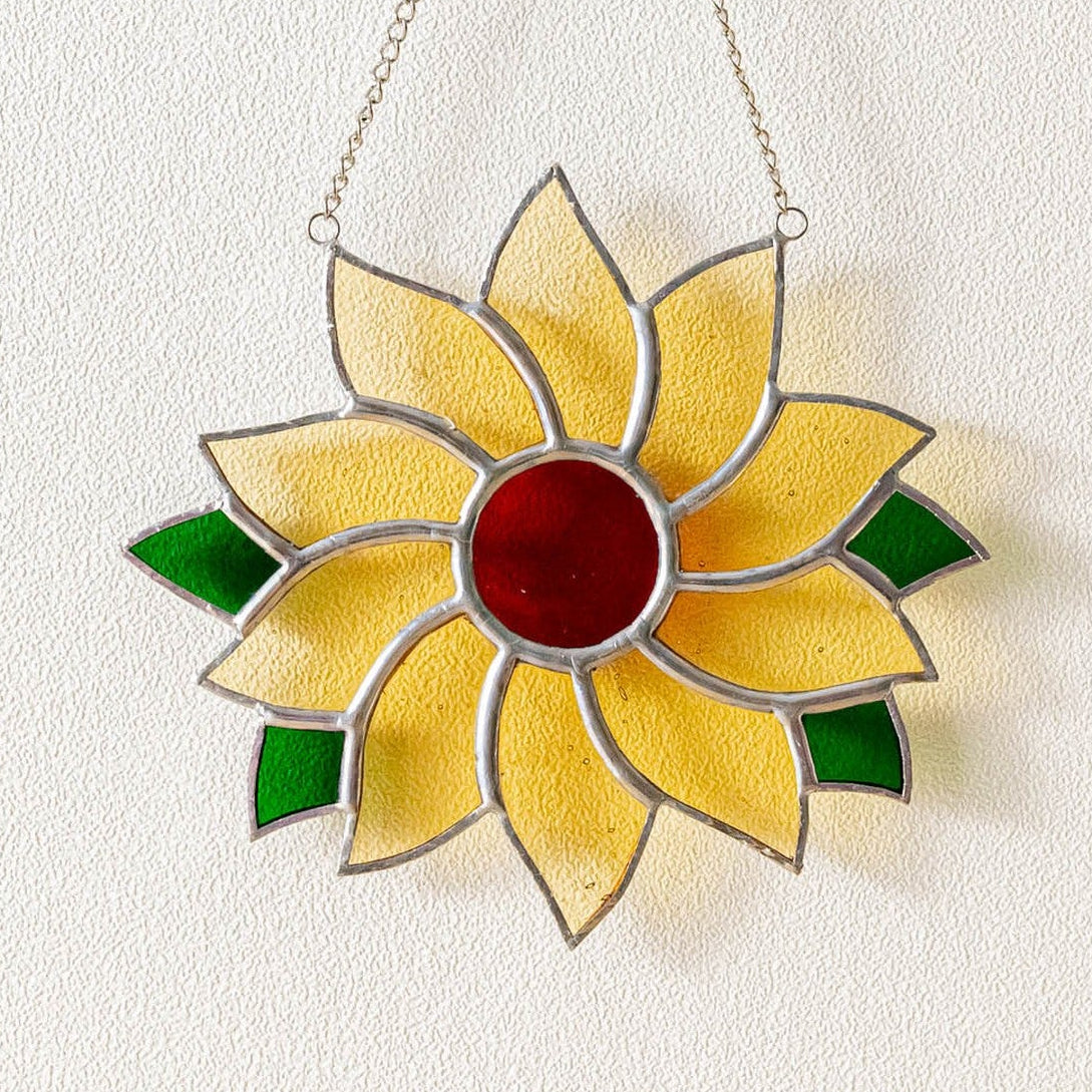 Flower Stained Glass Suncatcher and Window Arts F53