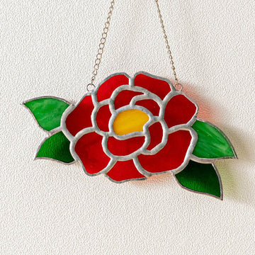 Flower Stained Glass Decor and Window Stained Glass Arts F53