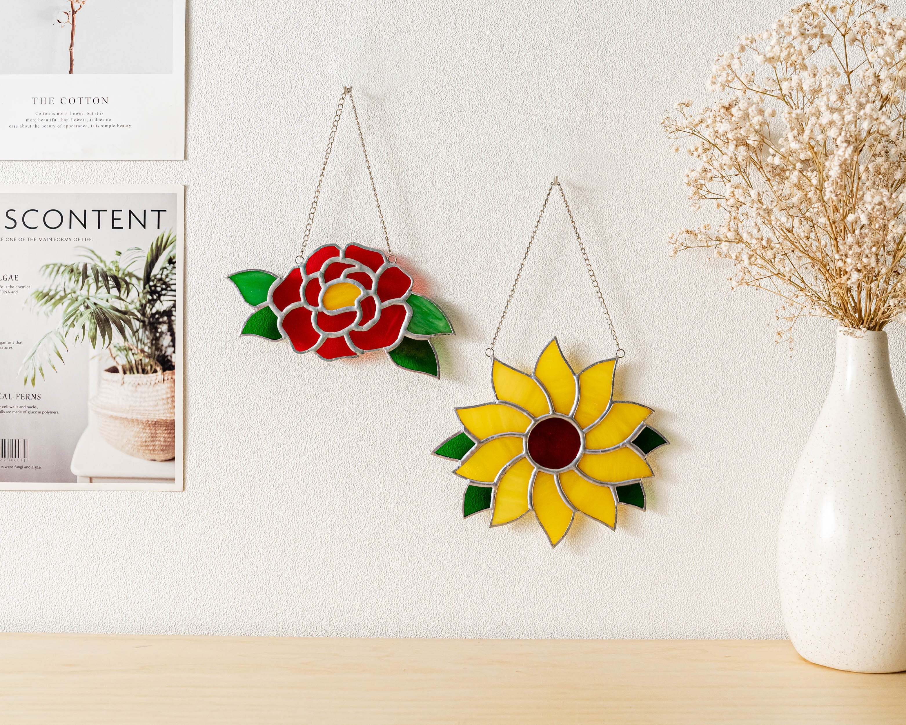 Flower Stained Glass Suncatcher and Window Arts F53