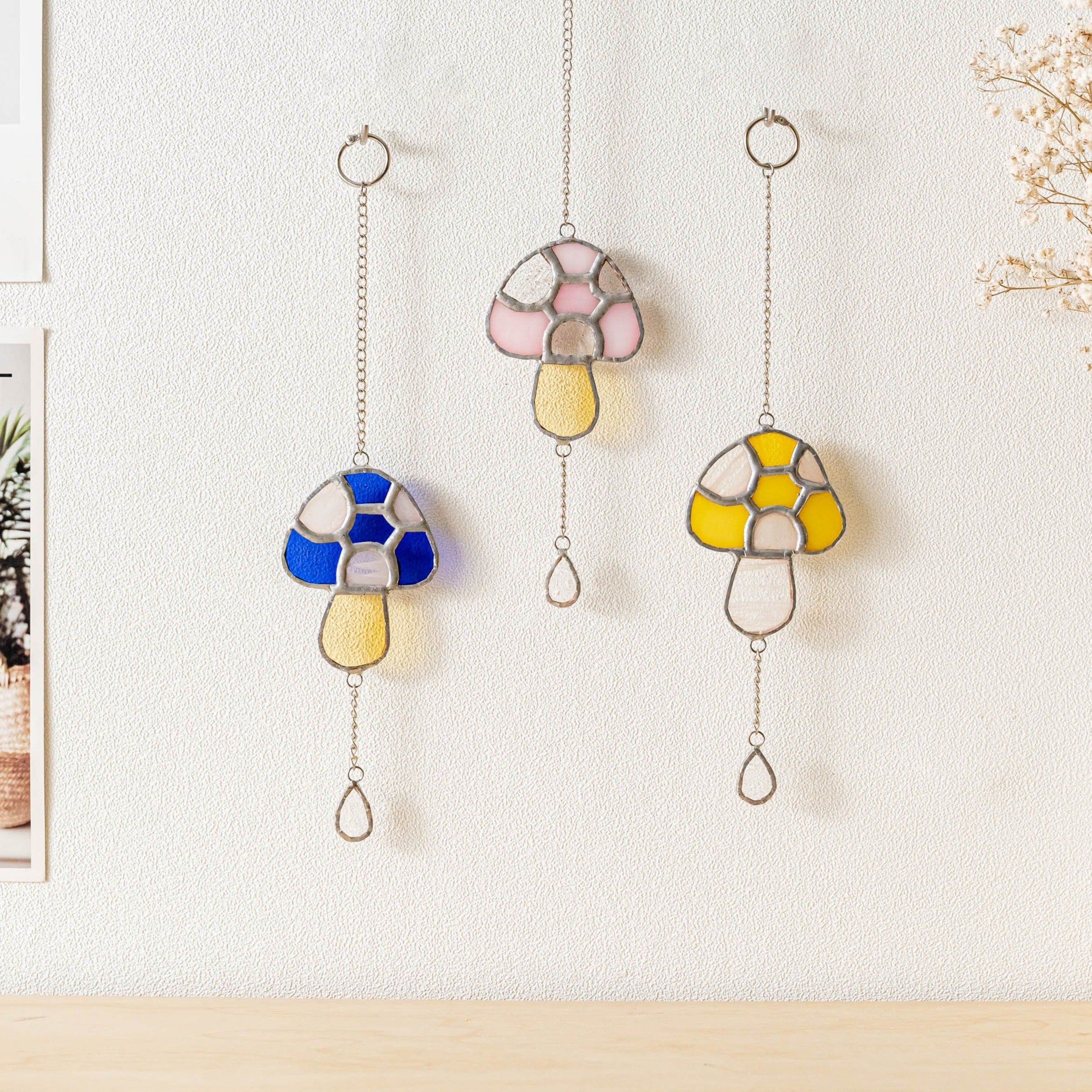 Mushroom Suncatcher or Stained Glass Art for Plant Lovers