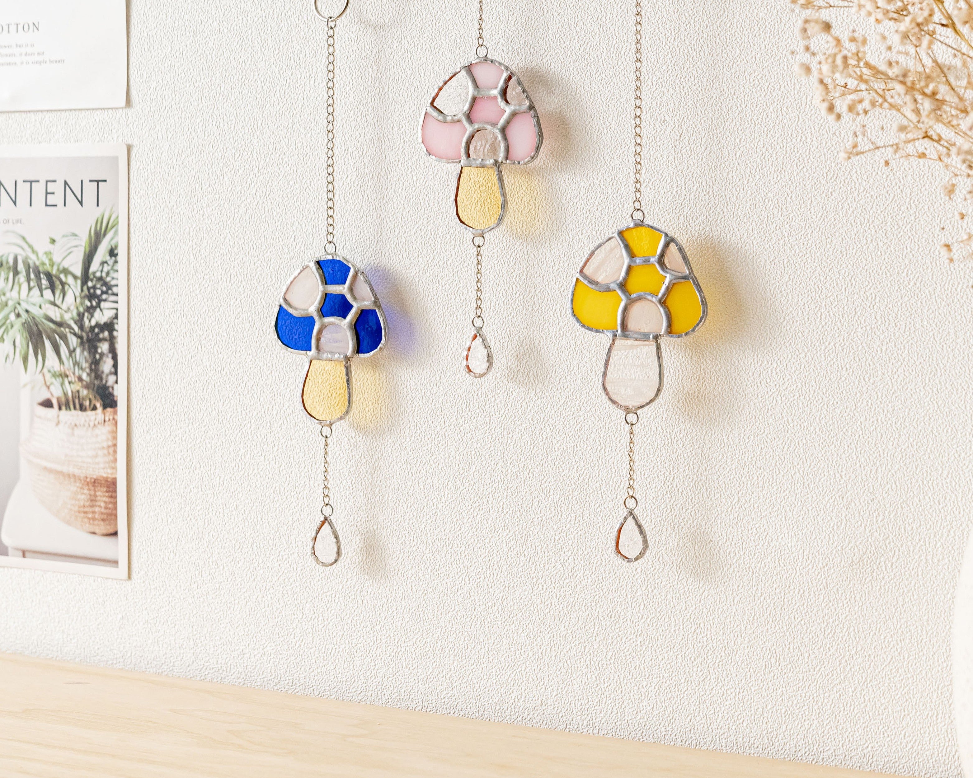 Mushroom Suncatcher or Stained Glass Art for Plant Lovers