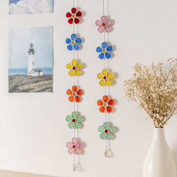 Stained Glass Flower Garland Glass for Suncatcher Stained Glass F95