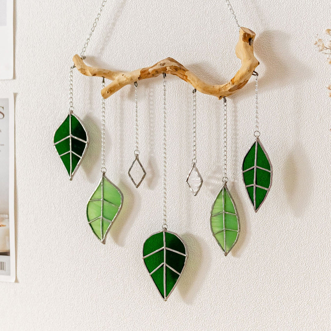 Stained Glass Wind Chime Decor, Beautiful wind chimes F26