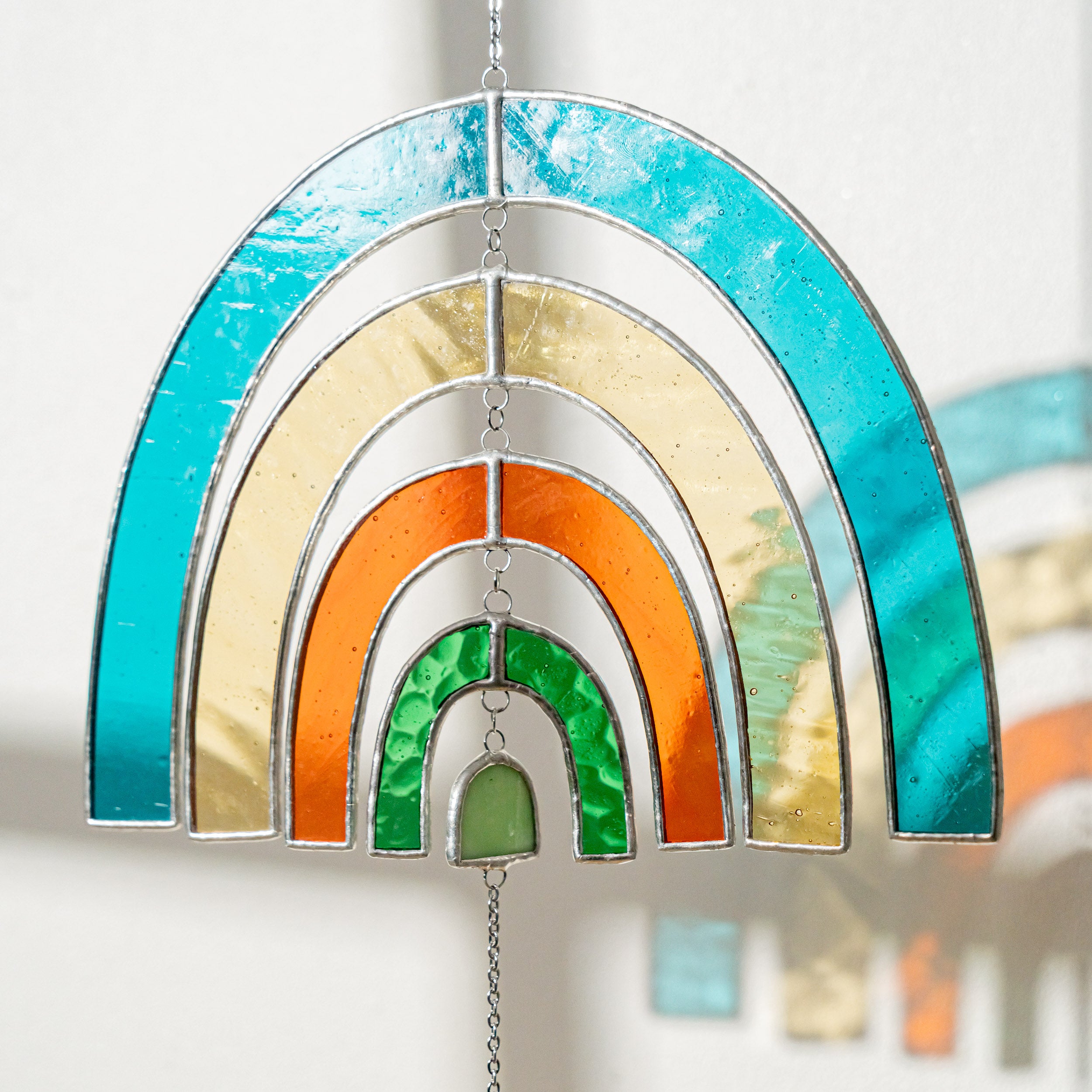 Stained Glass Pet Memorial Rainbow Suncatcher for Window Decor Q13