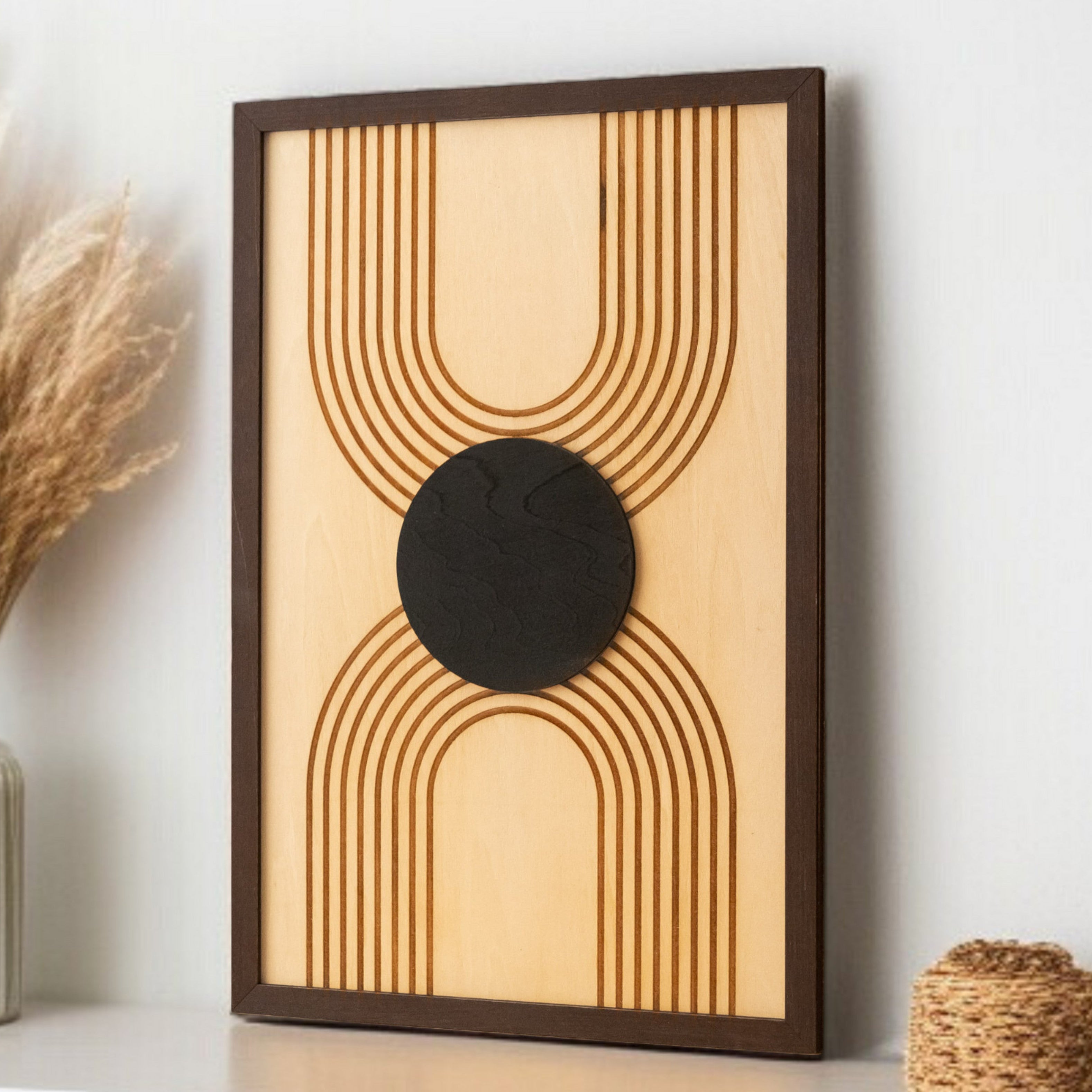 Wooden Wall Art Wood Decor for Boho Modern Interiors Y61