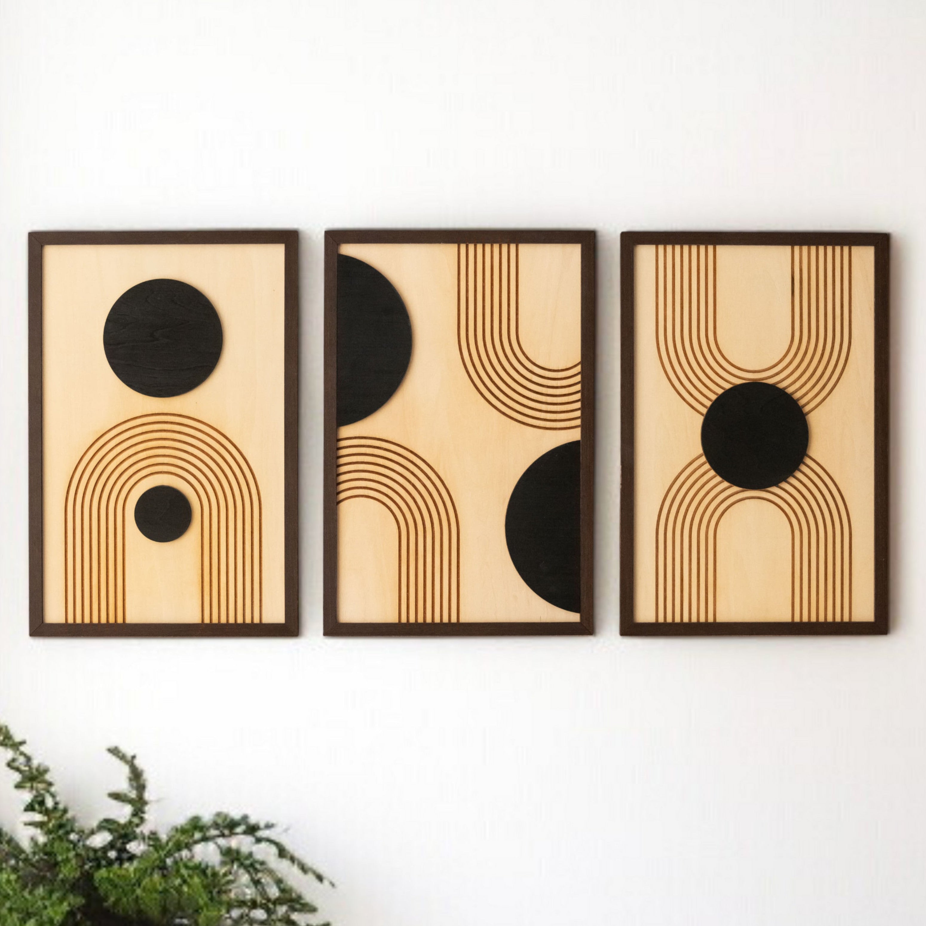 Wooden Wall Art Wood Decor for Boho Modern Interiors Y61