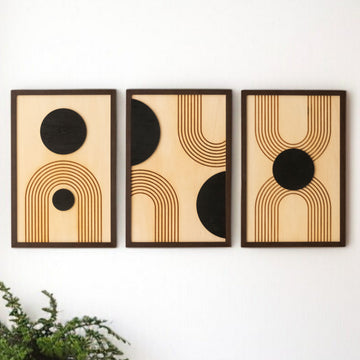 Wooden Wall Art Wood Decor for Modern Scandinavian Style Y61