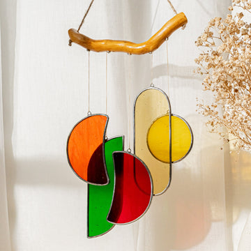 Stained Glass Wind Chime Decor for Window decor, art F88