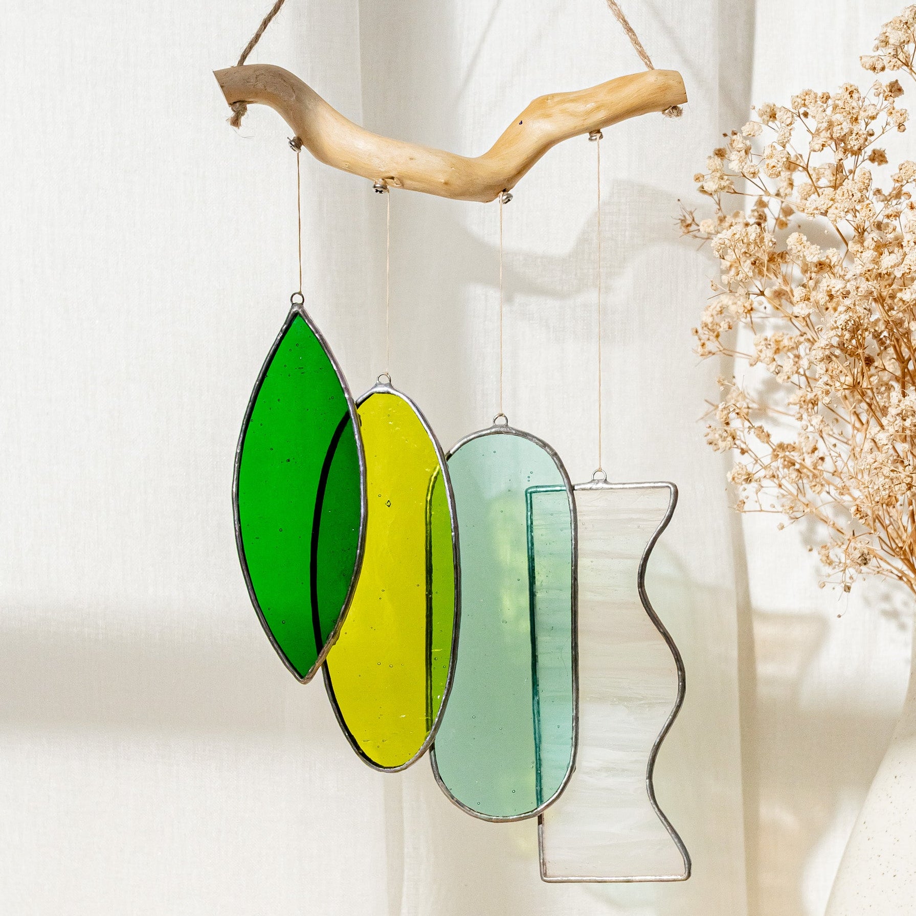 Stained Glass Wind Chime Decor for Window decor, art F89