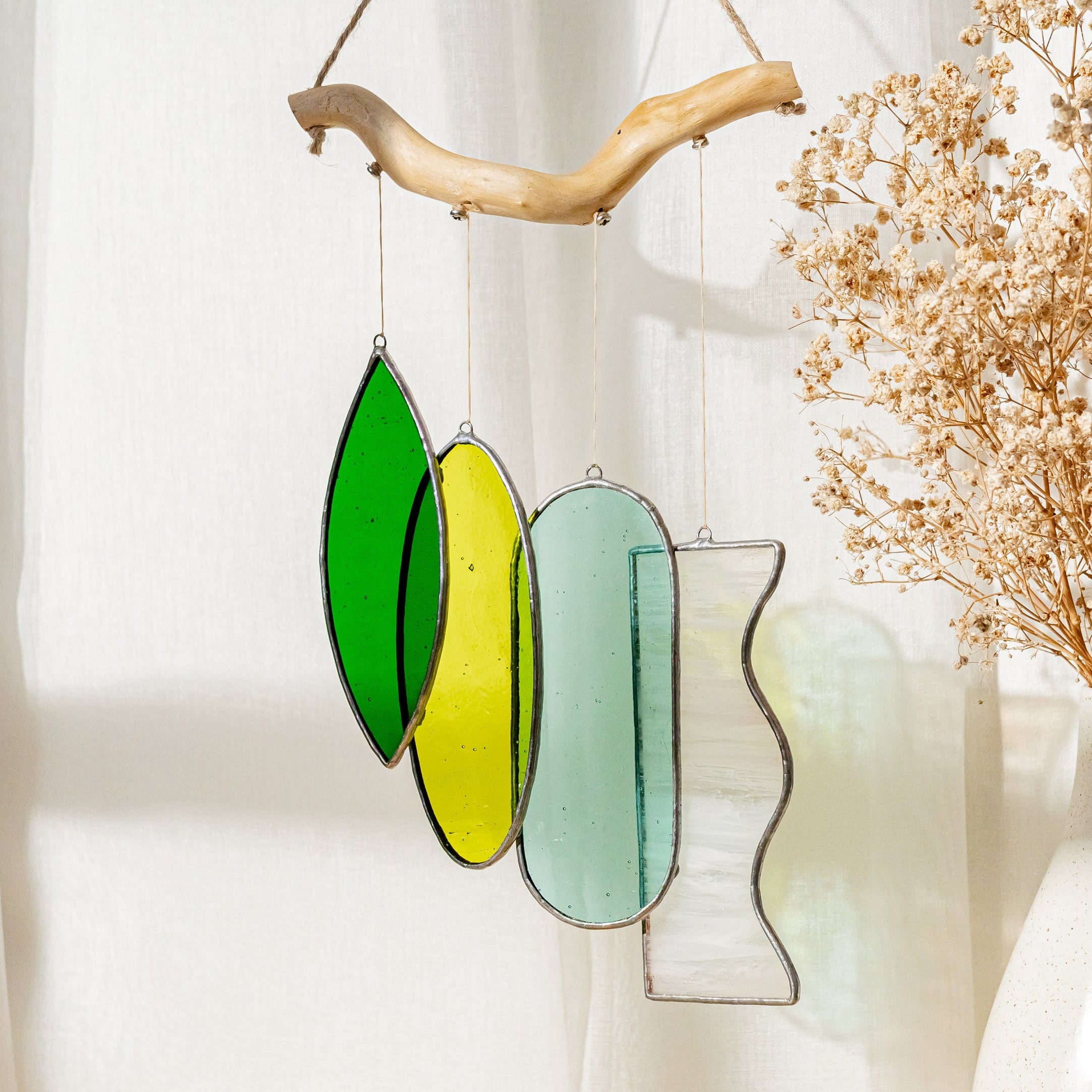 Stained Glass Wind Chime Decor for Window decor, art F89