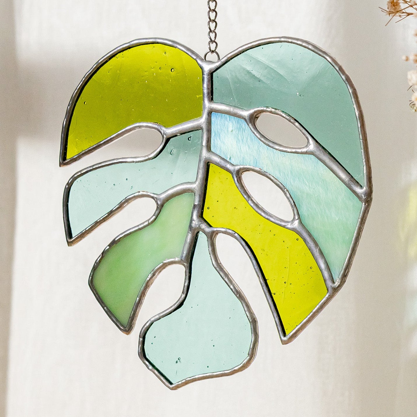 Monstera Leaf Stained Glass for Decorative glass windows F56