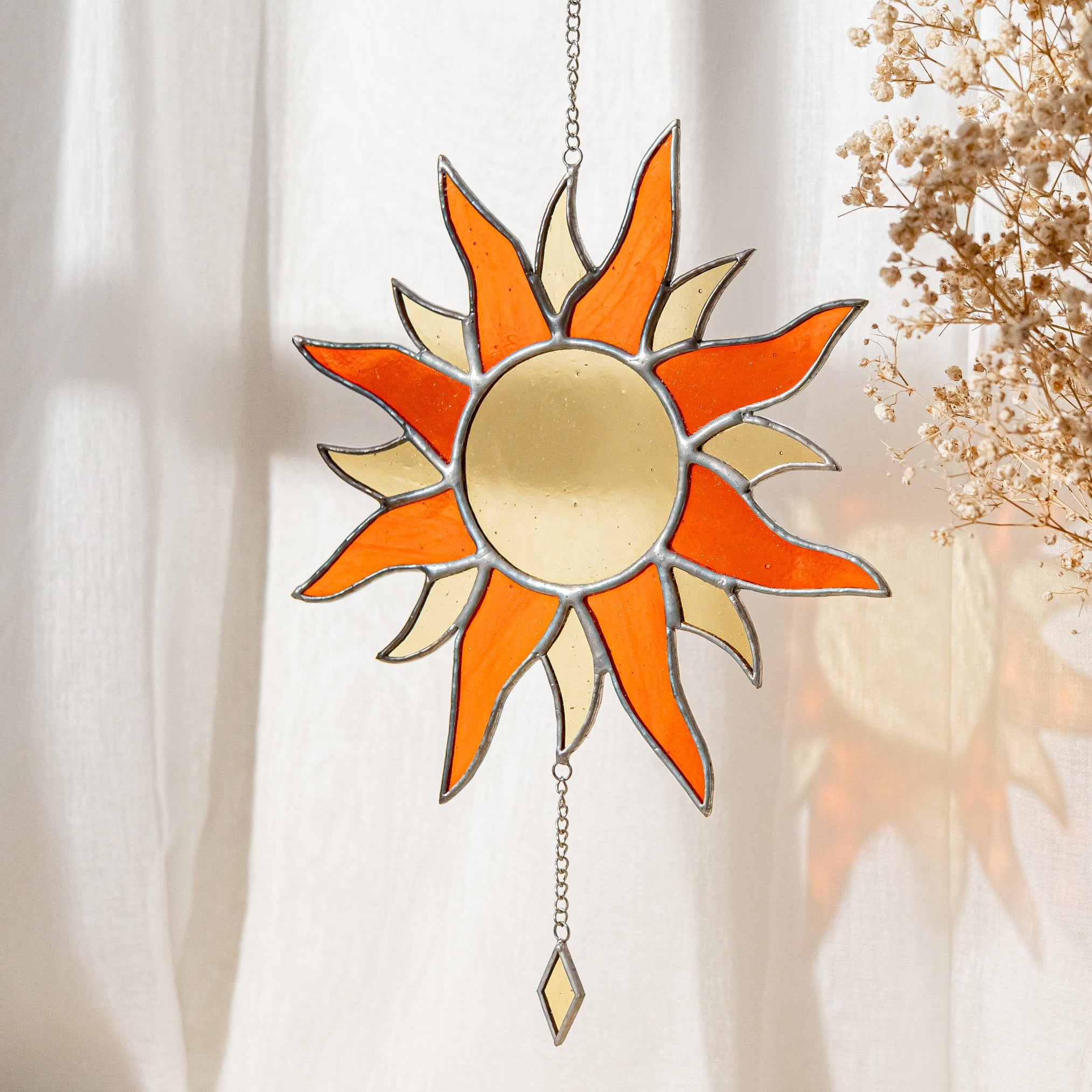 Sun Stained Glass decor and Stained Glass F18