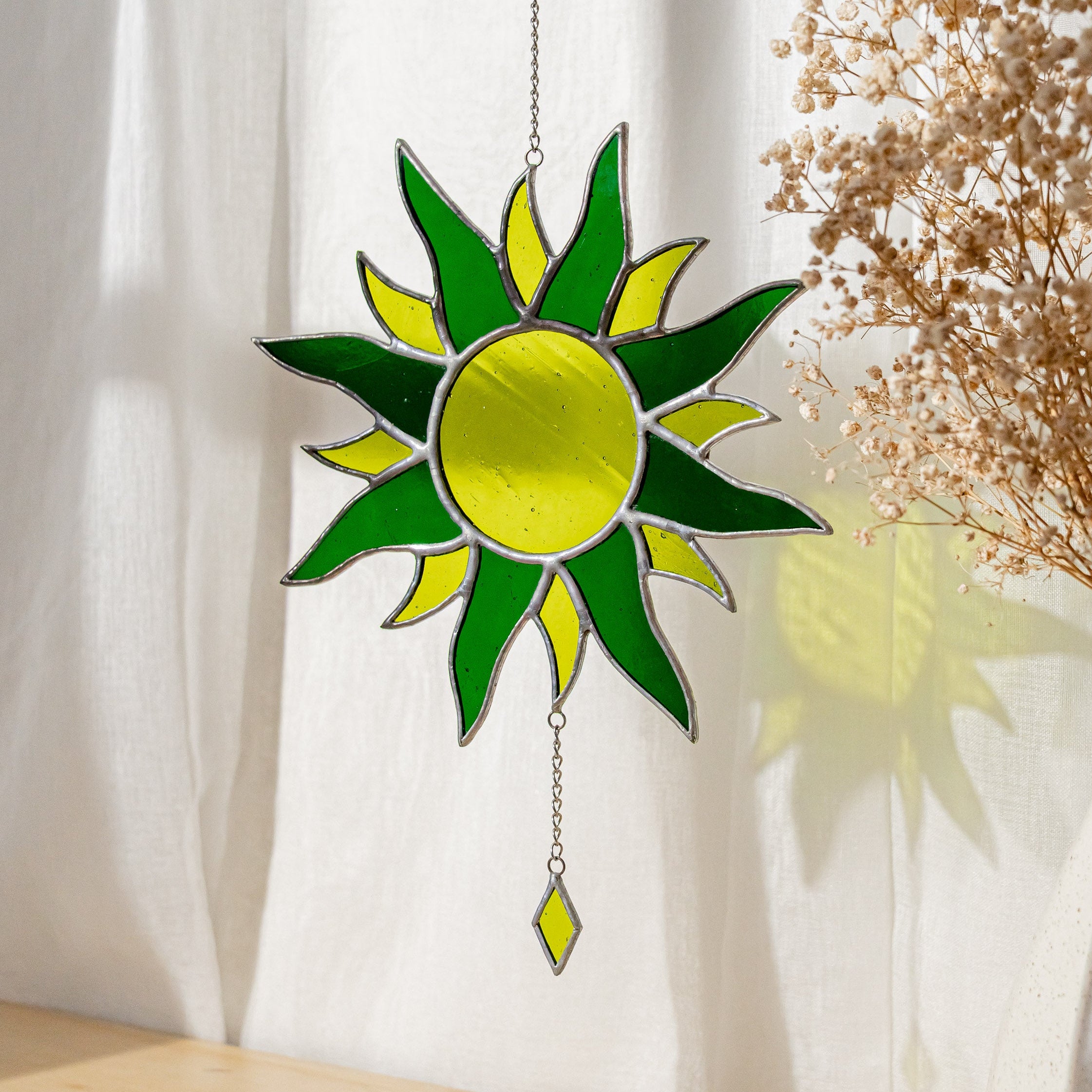 Sun Stained Glass decor and Wall Decor F18