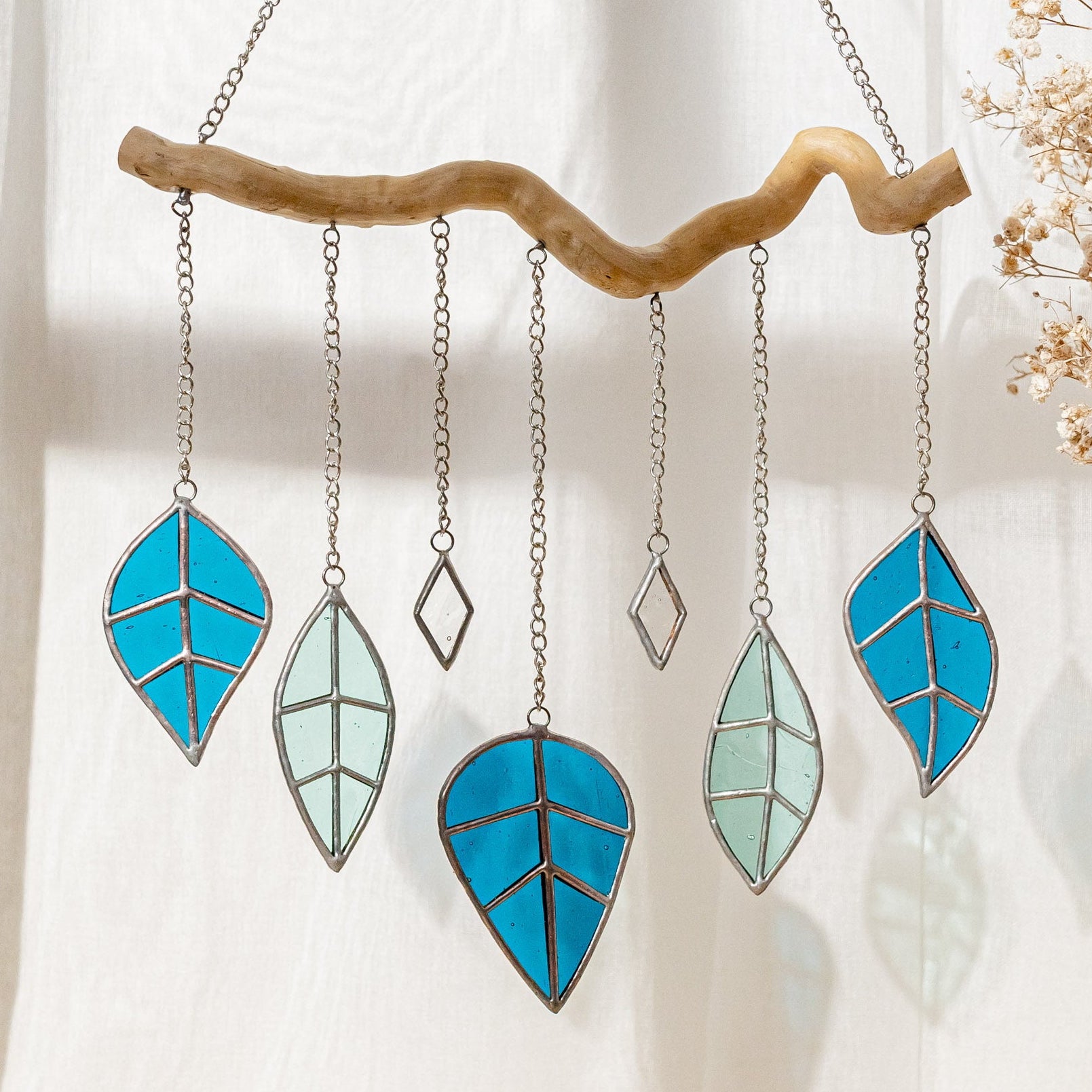 Stained Glass Wind Chime Decor for Window decor, art F26