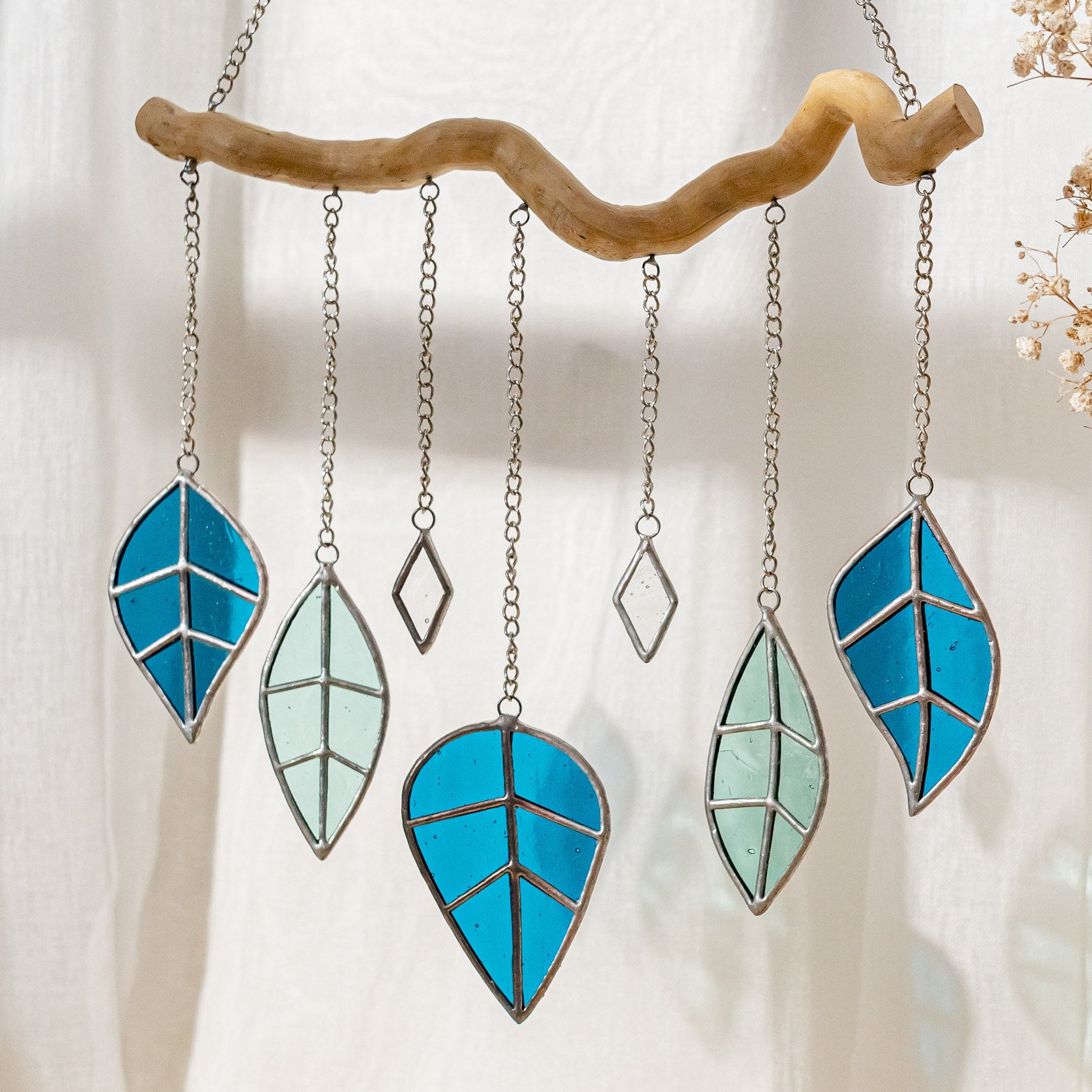 Stained Glass Wind Chime Decor, Beautiful wind chimes F26