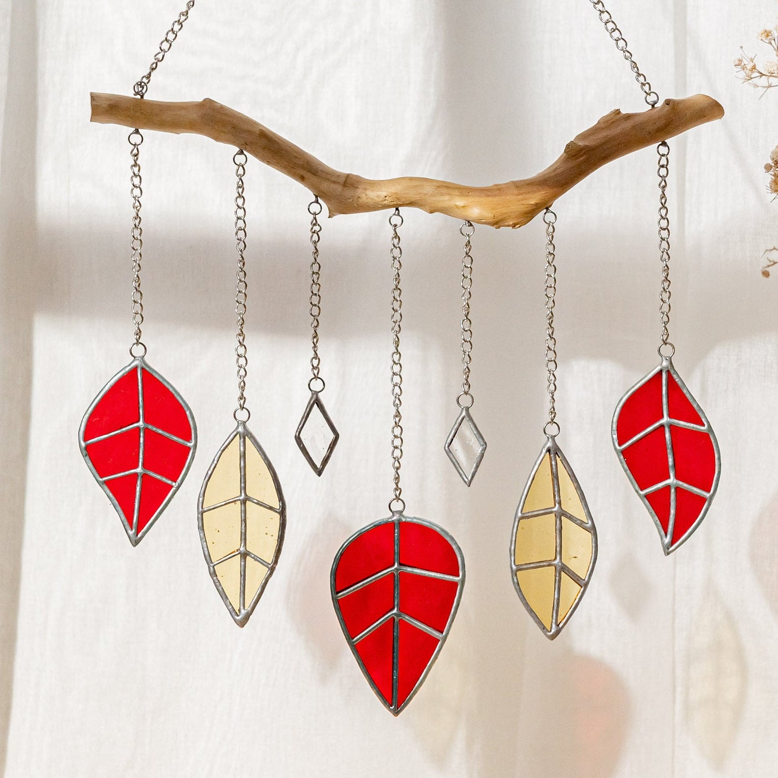 Stained Glass Wind Chime Decor for Window decor, art F26