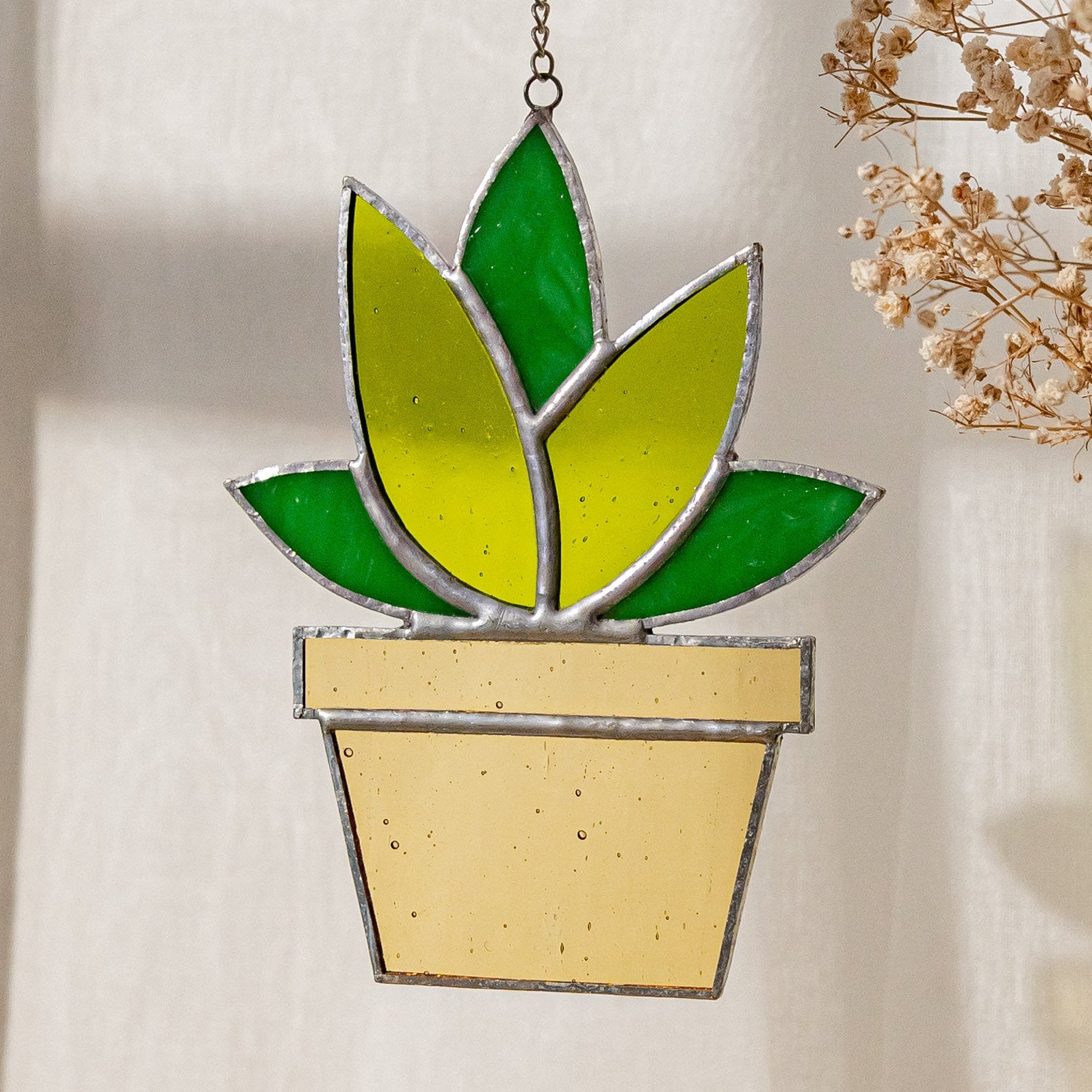 Cactus Stained Glass for Decorative glass windows, art F51