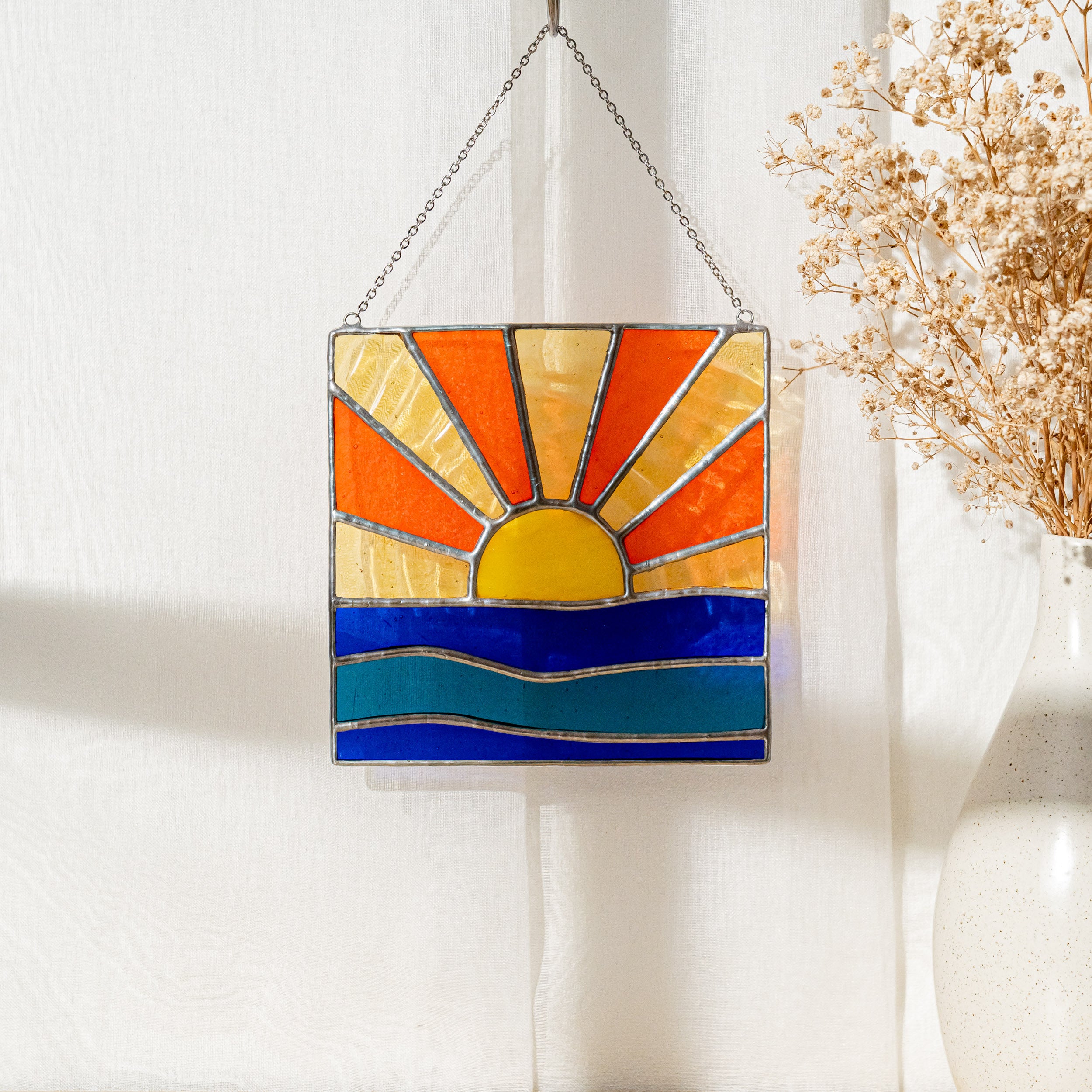 Stained Glass Sunrise Suncatcher Glass for Suncatcher Stained Glass F25