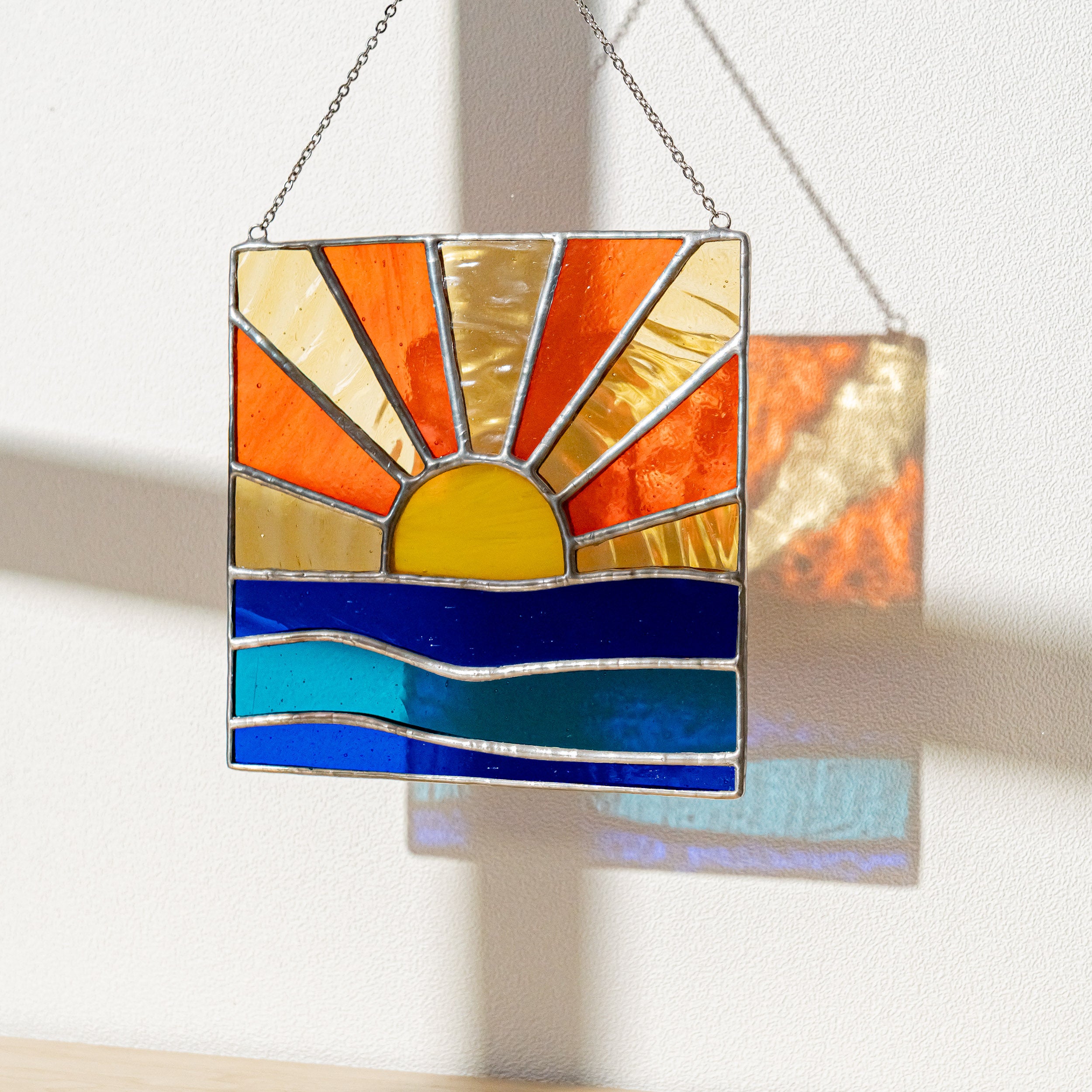 Stained Glass Sunrise Suncatcher Glass for Suncatcher Stained Glass F25