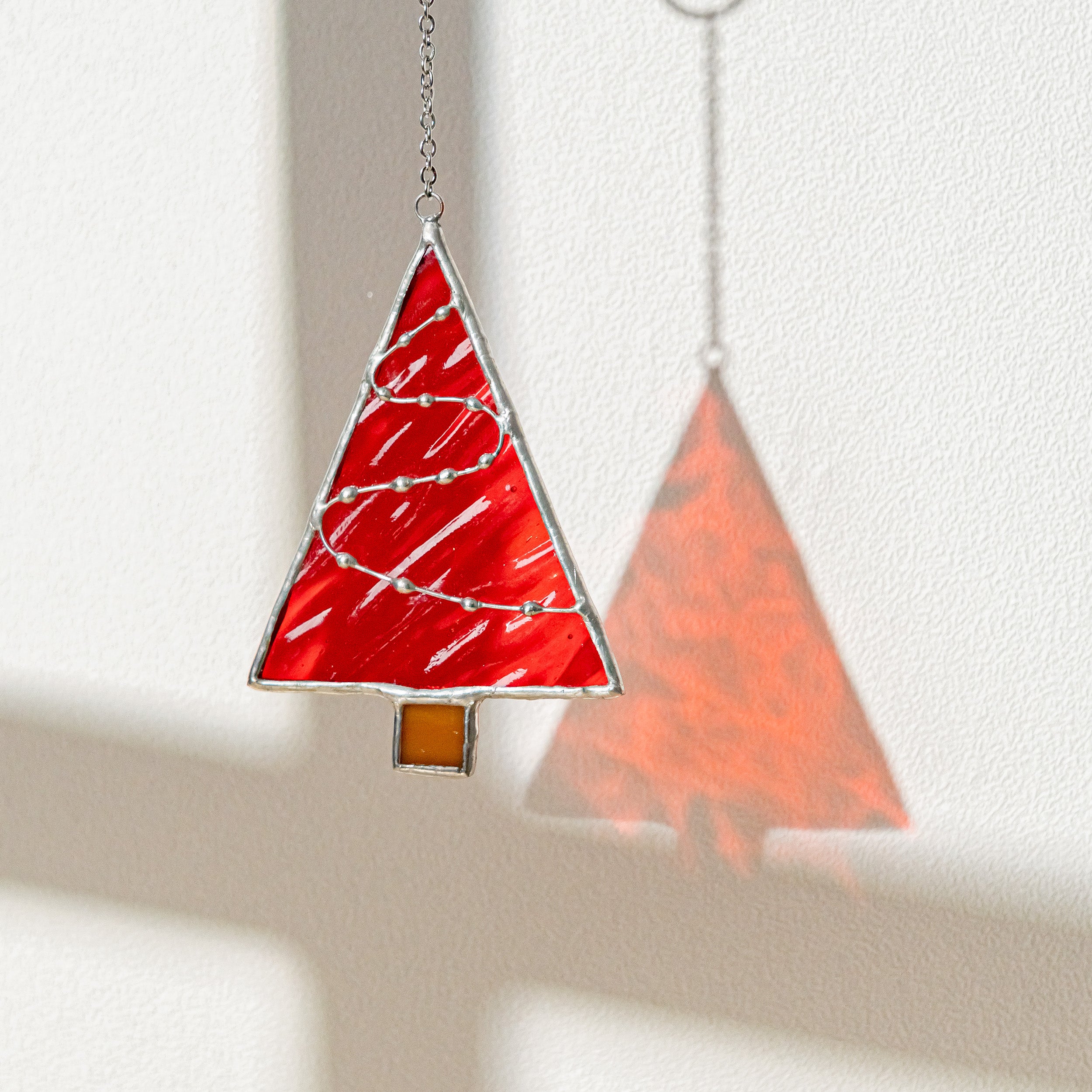 Christmas Tree Stained Glass for Christmas Decor and Rustic F91