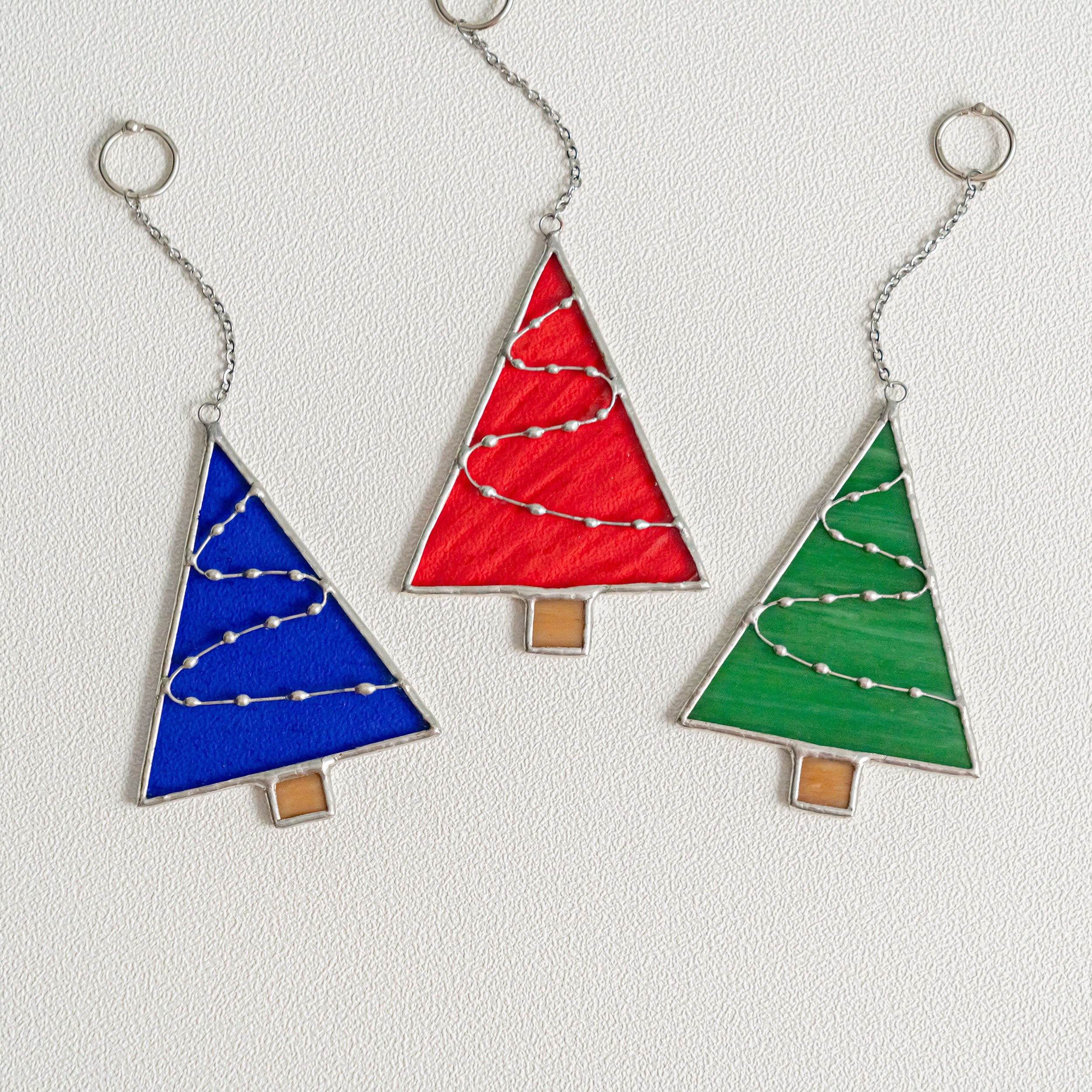 Christmas Tree Stained Glass for Christmas Decor and Rustic F91