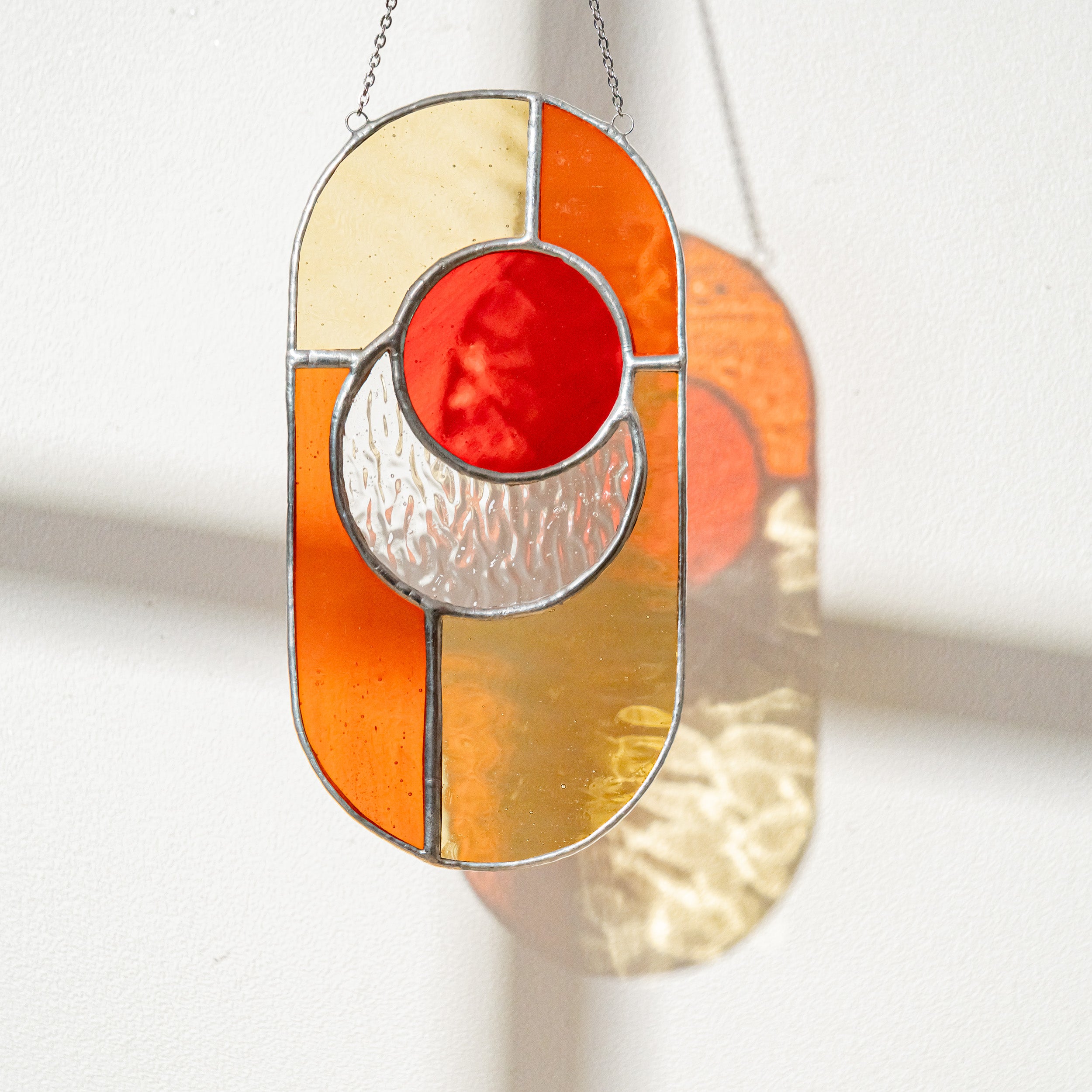 Stained Glass Abstract Suncatcher glass for Wall Decor F63