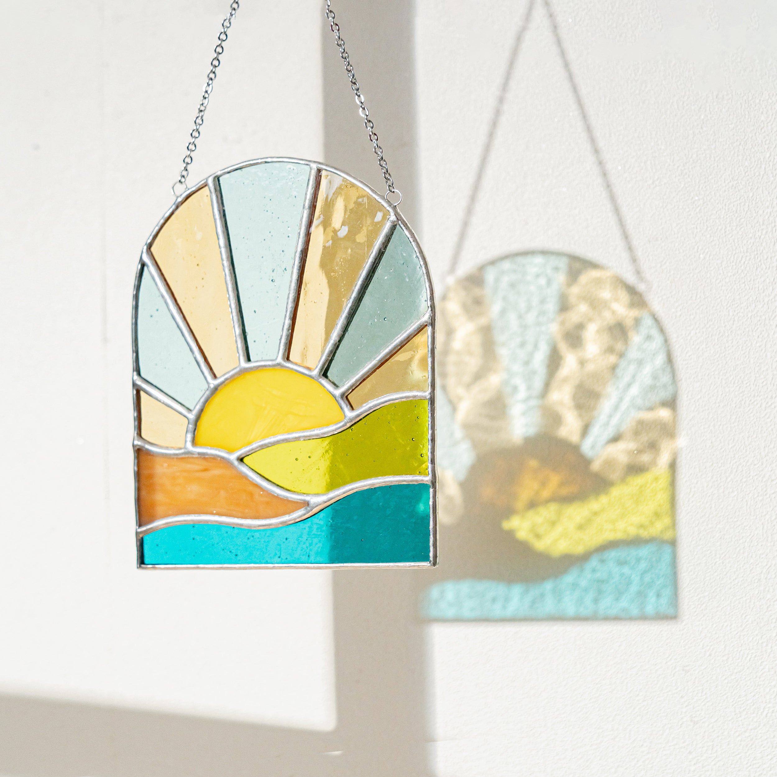 Stained Glass Sun Suncatcher and Bohemian Home Decor F93