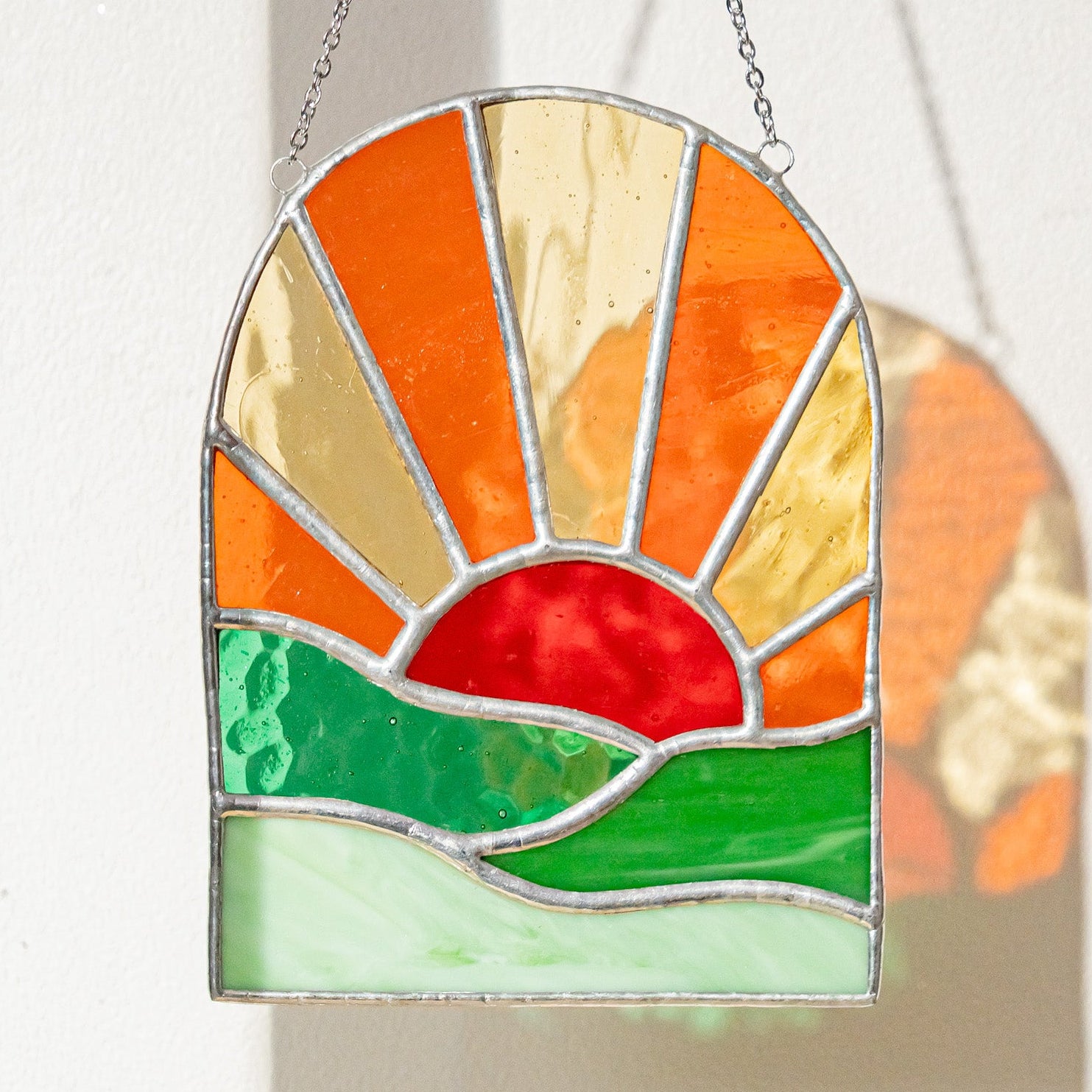 Stained Glass Sun Suncatcher and Bohemian Home Decor F93